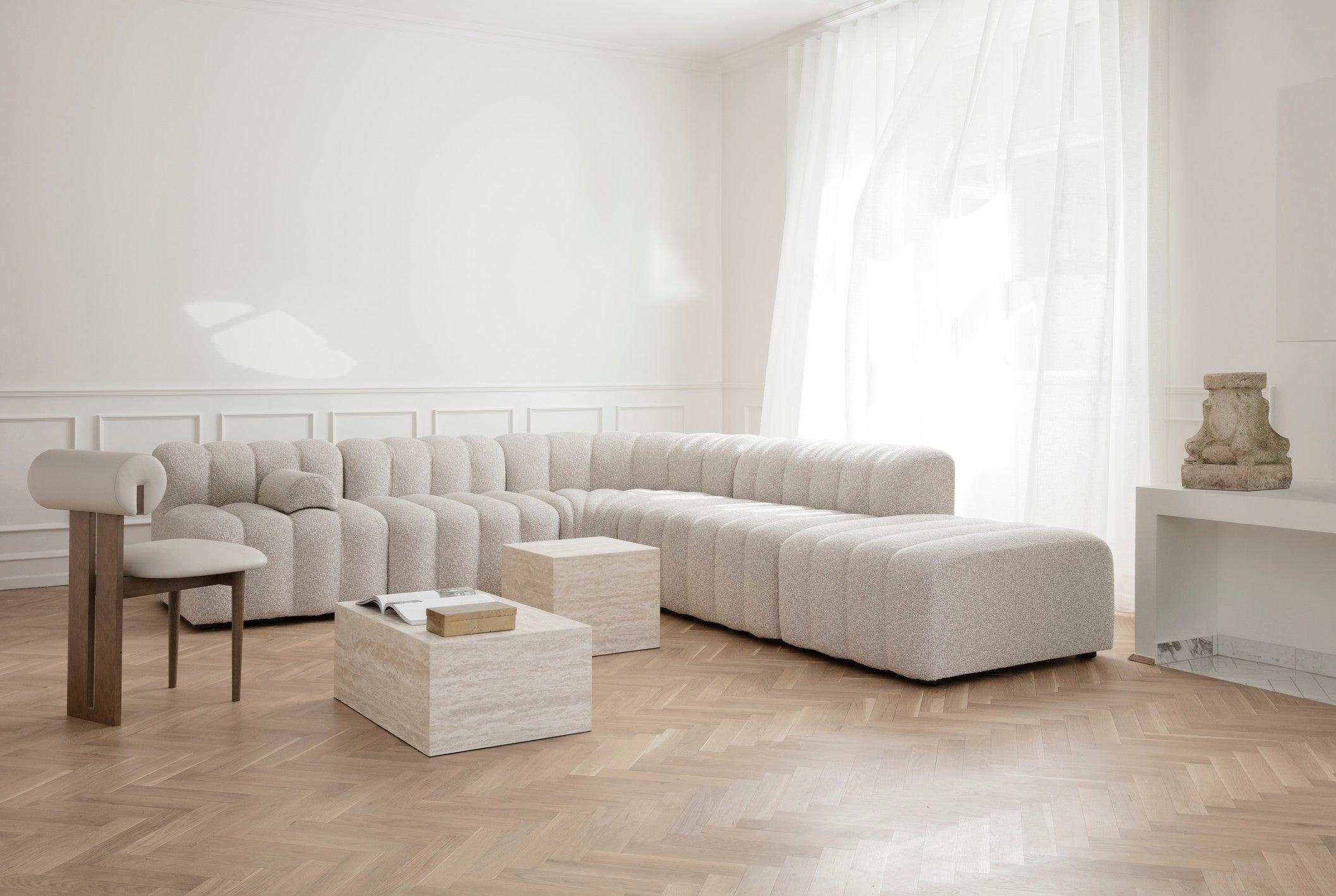 Sofa modułowa duża STUDIO boucle beżowy NORR11    Eye on Design