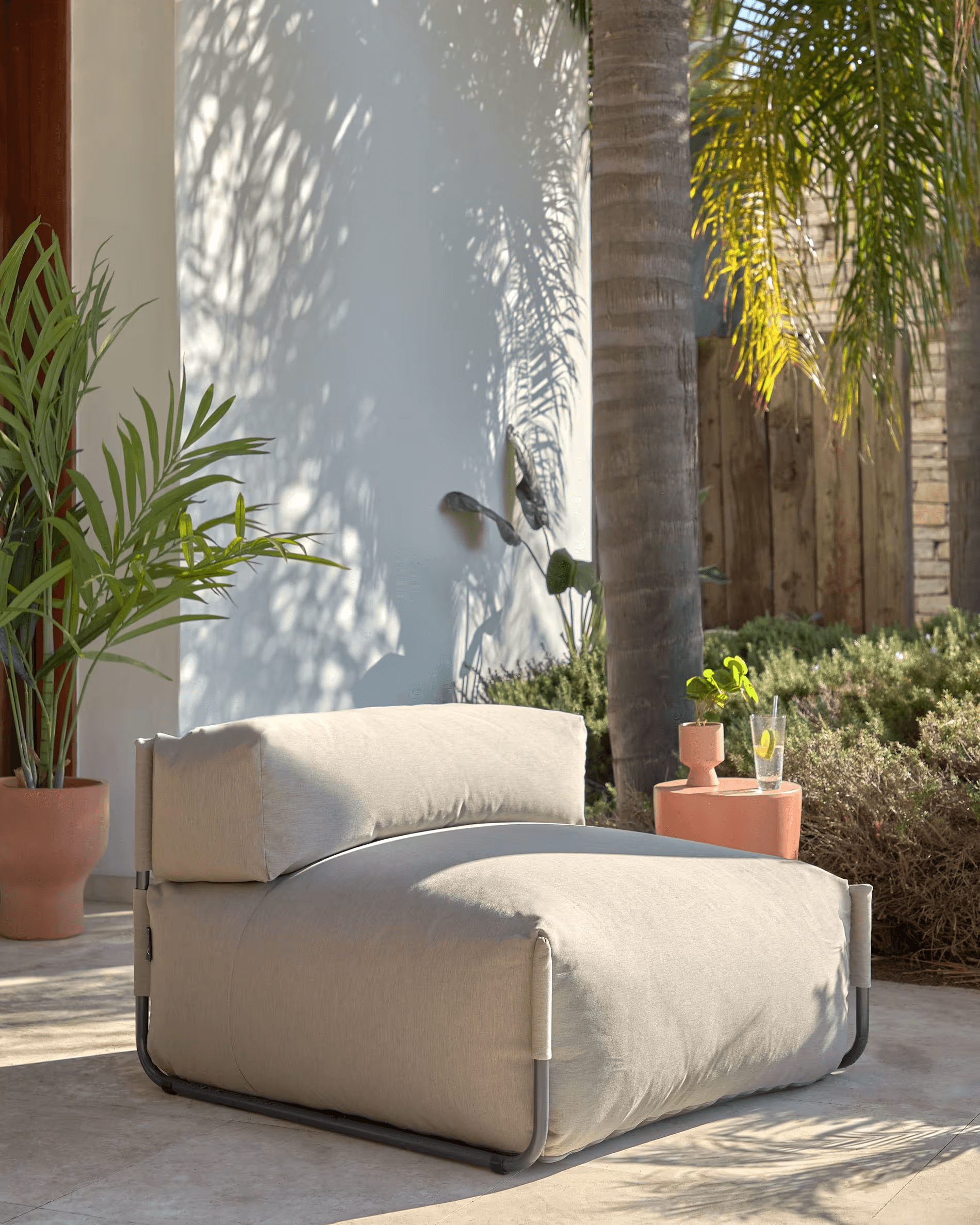Sofa modułowa ogrodowa SQUARE - fotel khaki La Forma    Eye on Design