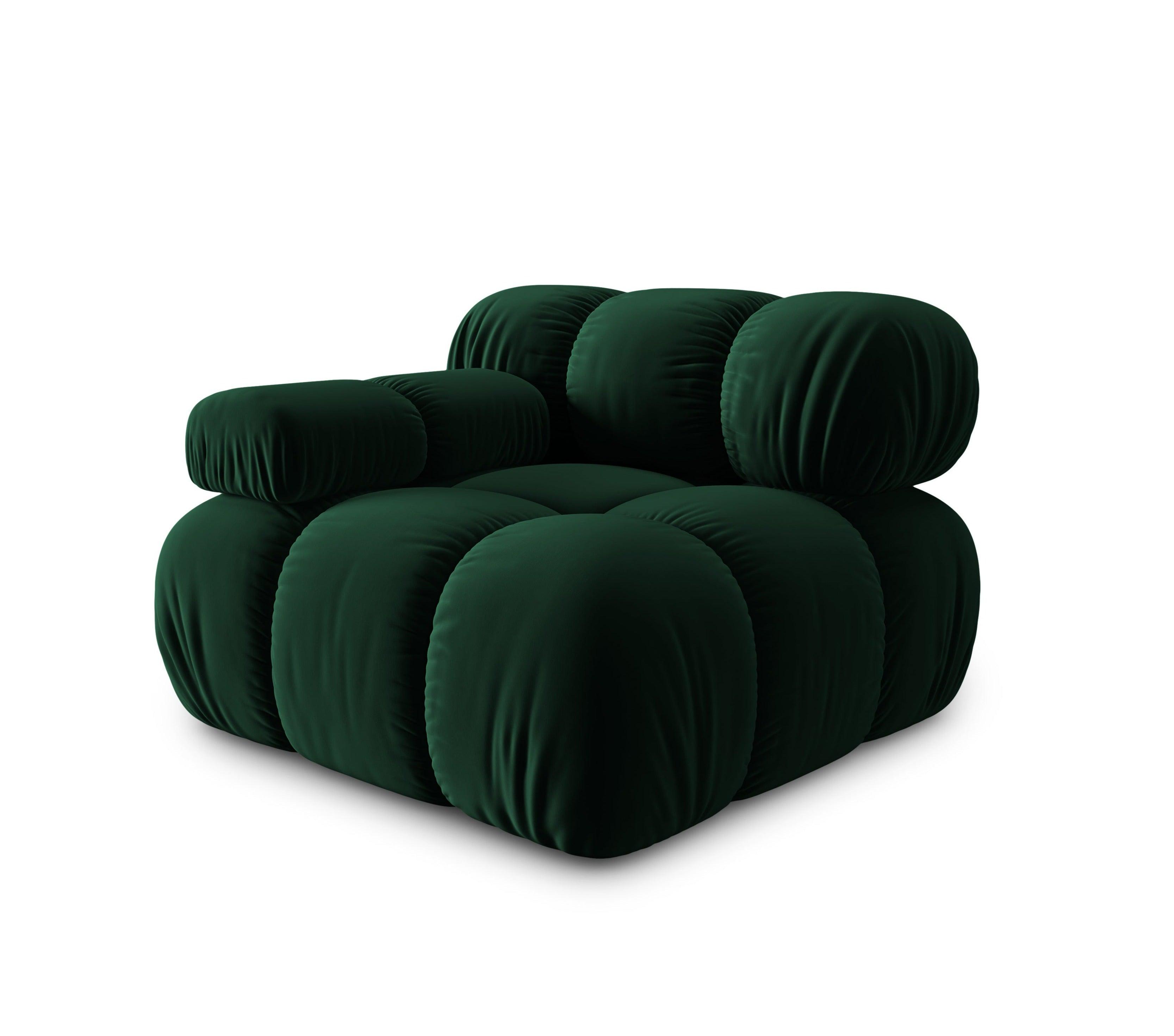 Sofa modułowa TROPEA - moduł lewostronny butelkowa zieleń Milo Casa    Eye on Design