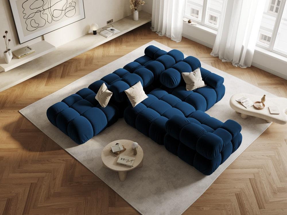 Sofa modułowa TROPEA - moduł lewostronny granat królewski Milo Casa    Eye on Design