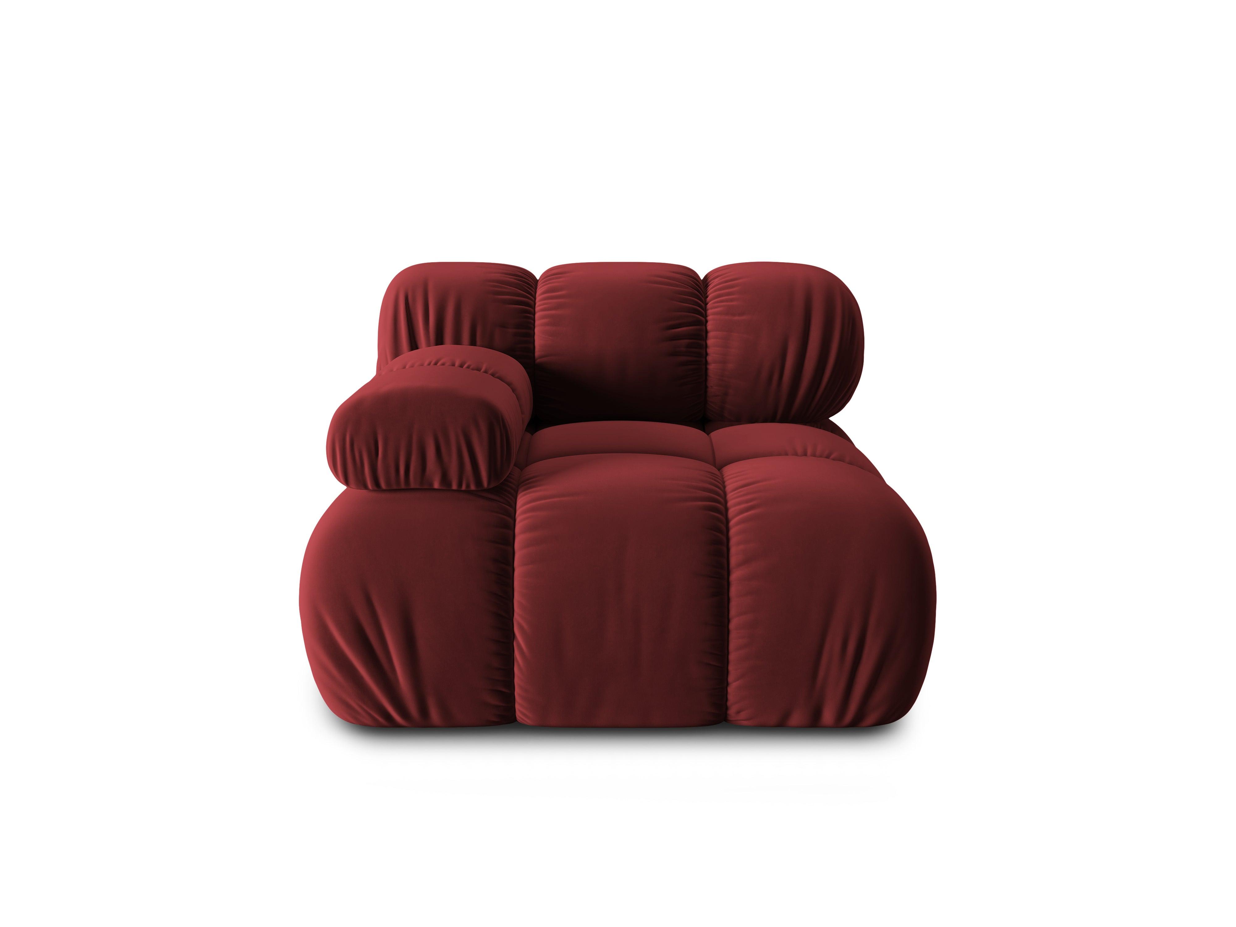 Sofa modułowa TROPEA - moduł lewostronny rubinowy Milo Casa    Eye on Design