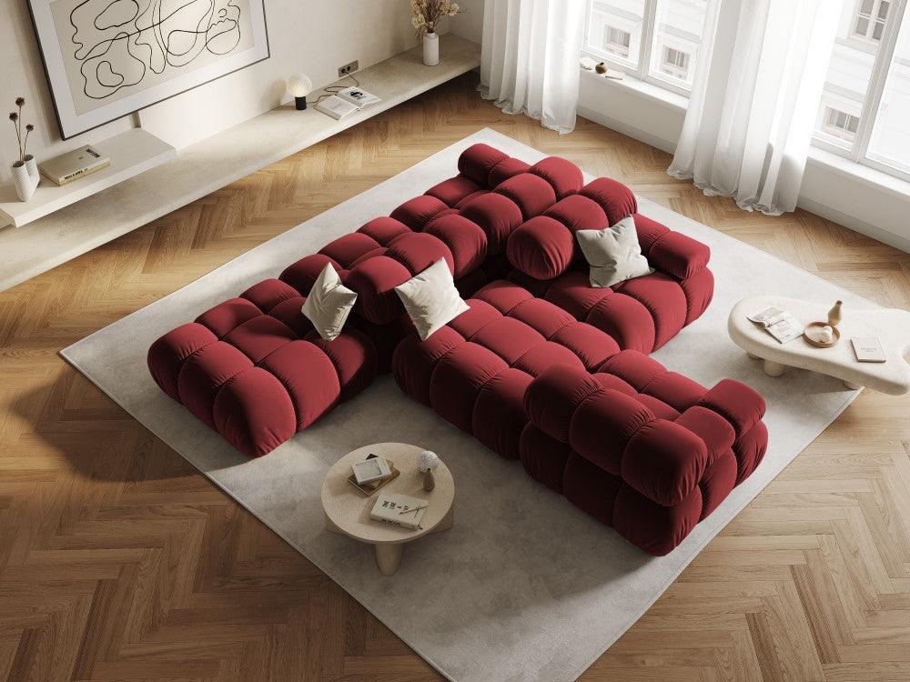 Sofa modułowa TROPEA - moduł lewostronny rubinowy Milo Casa    Eye on Design