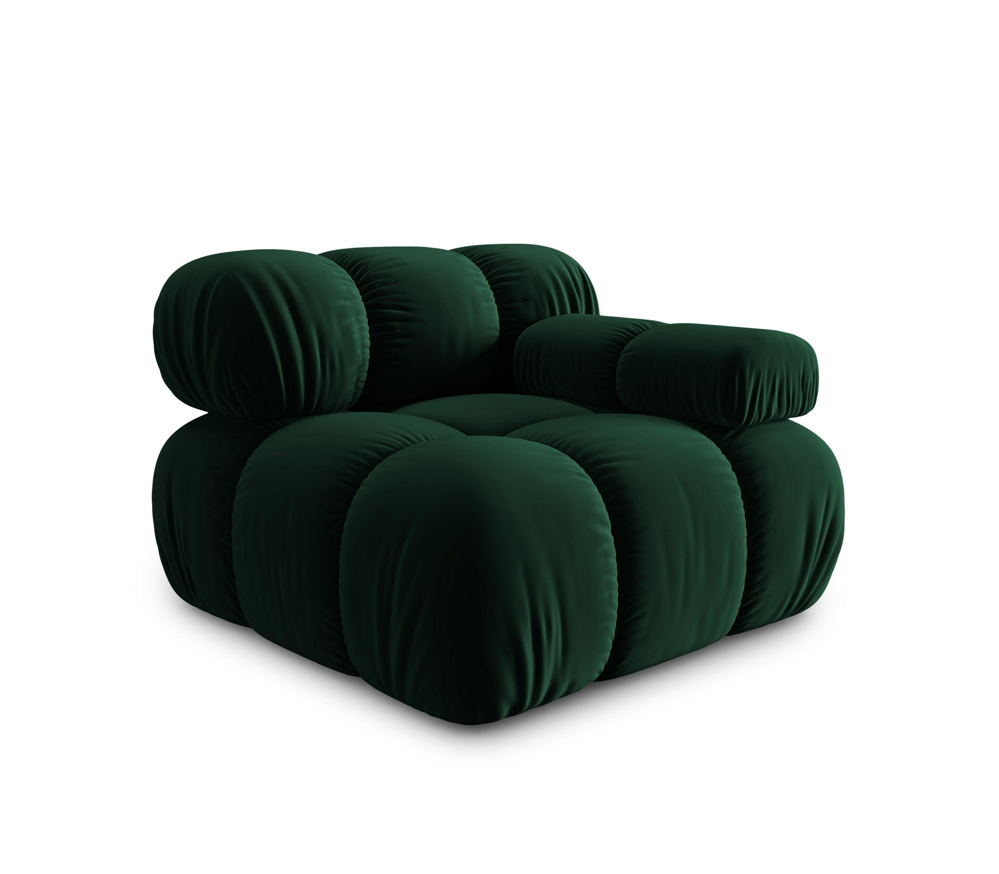 Sofa modułowa TROPEA - moduł prawostronny butelkowa zieleń Milo Casa    Eye on Design