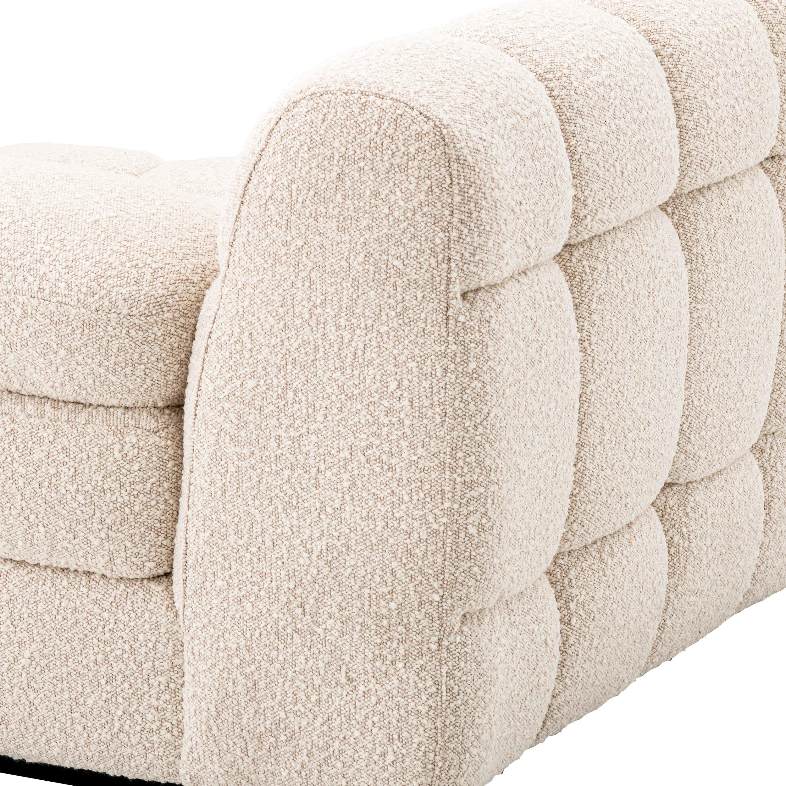 Sofa modułowa w tkaninie boucle DEAN - siedzisko narożne kremowe Eichholtz    Eye on Design