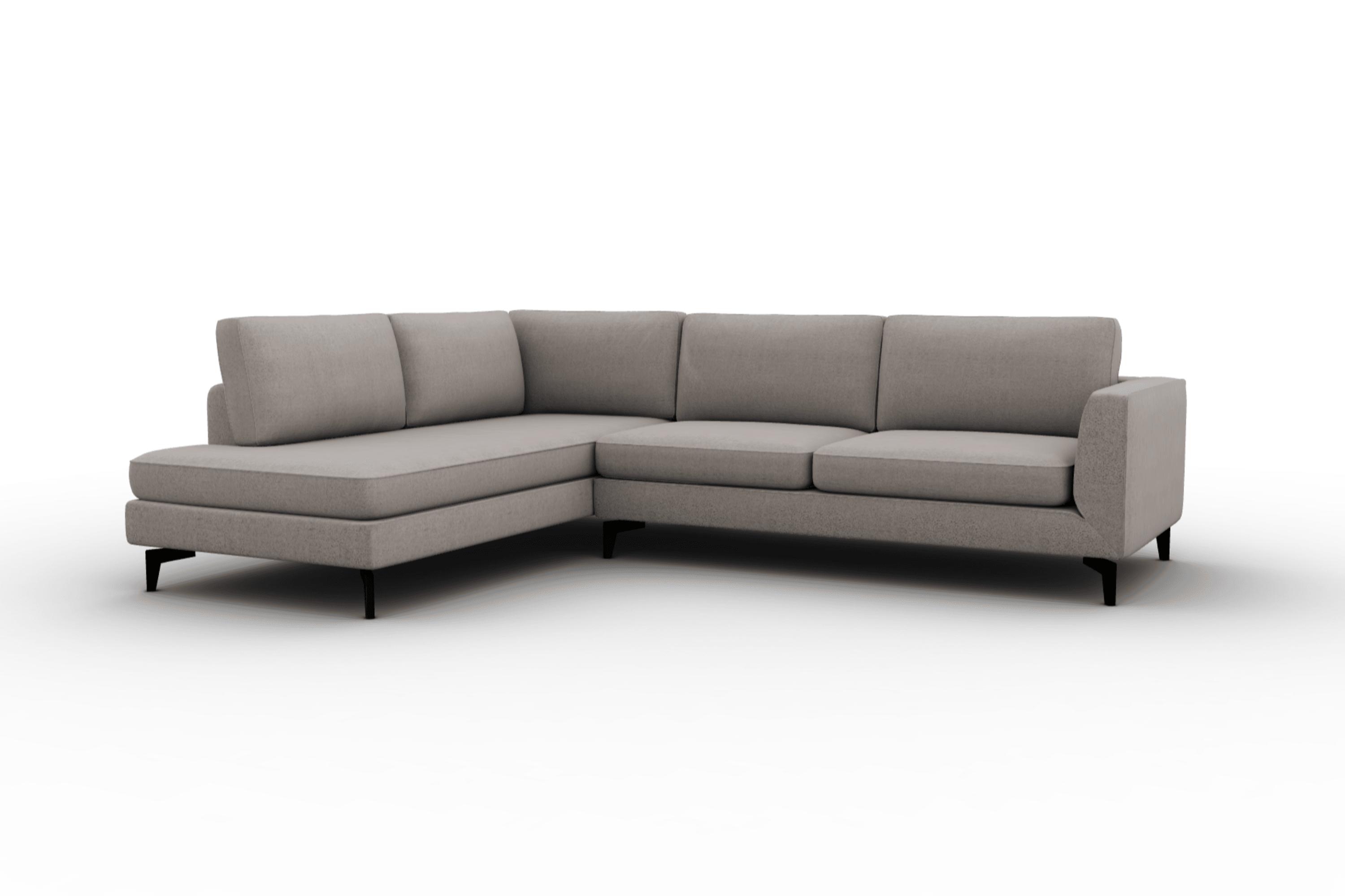 Sofa narożna lewostronna CARRÉ metalowa podstawa Calligaris    Eye on Design