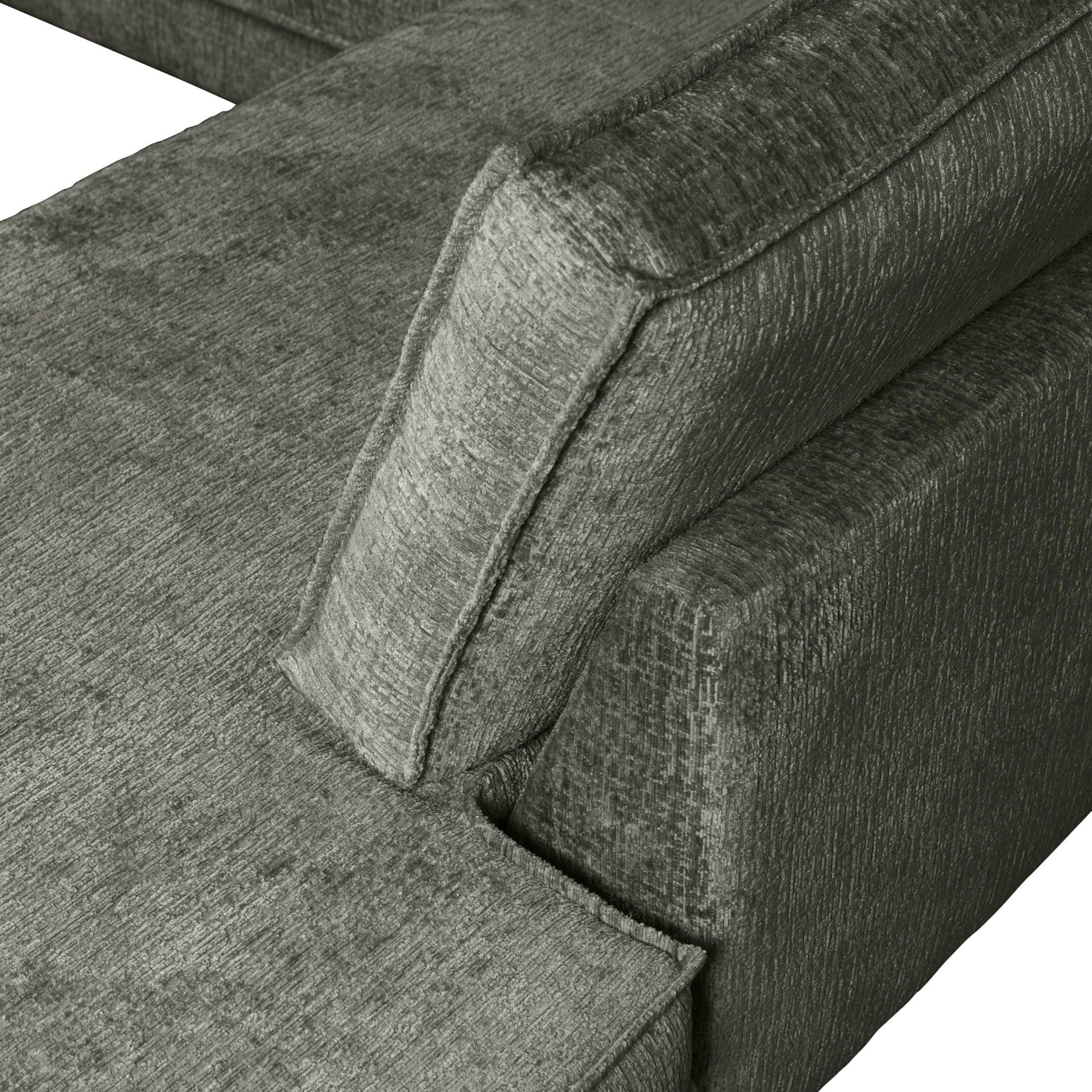 Sofa narożna welurowa lewostronna RODEO szarozielony Be Pure    Eye on Design