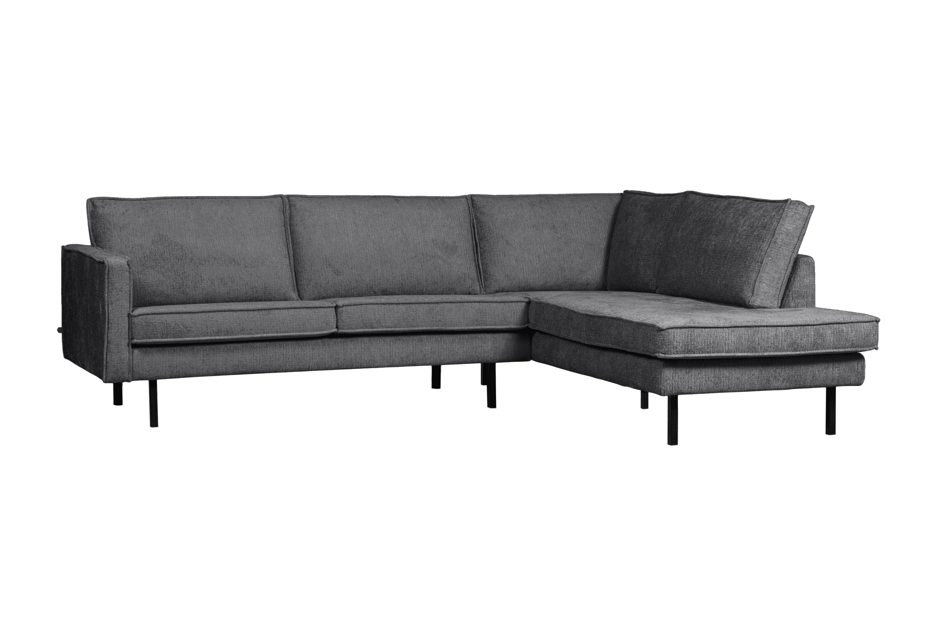 Sofa narożna welurowa prawostronna RODEO ciemnoszary Be Pure    Eye on Design