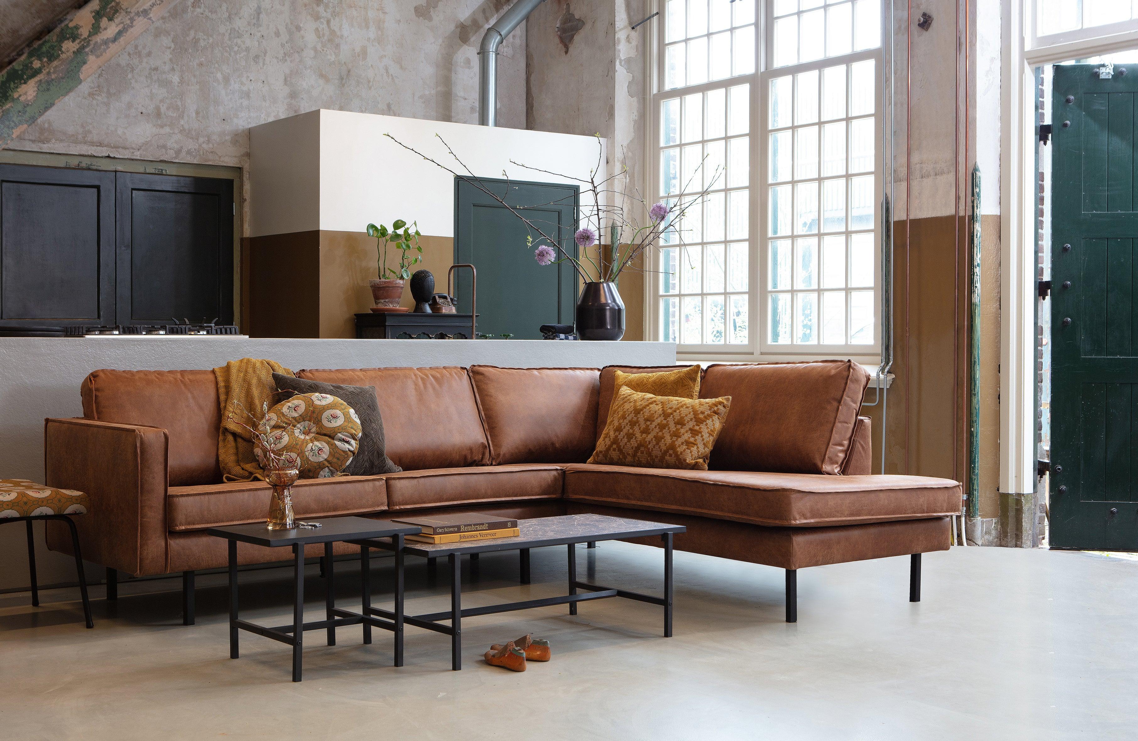 Sofa narożna welurowa prawostronna RODEO szarozielony Be Pure    Eye on Design