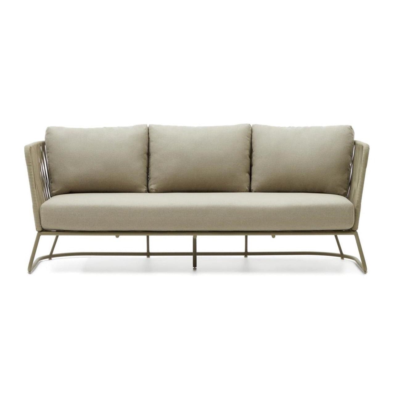 Sofa ogrodowa 3-sobowa SACONCA oliwkowy La Forma    Eye on Design