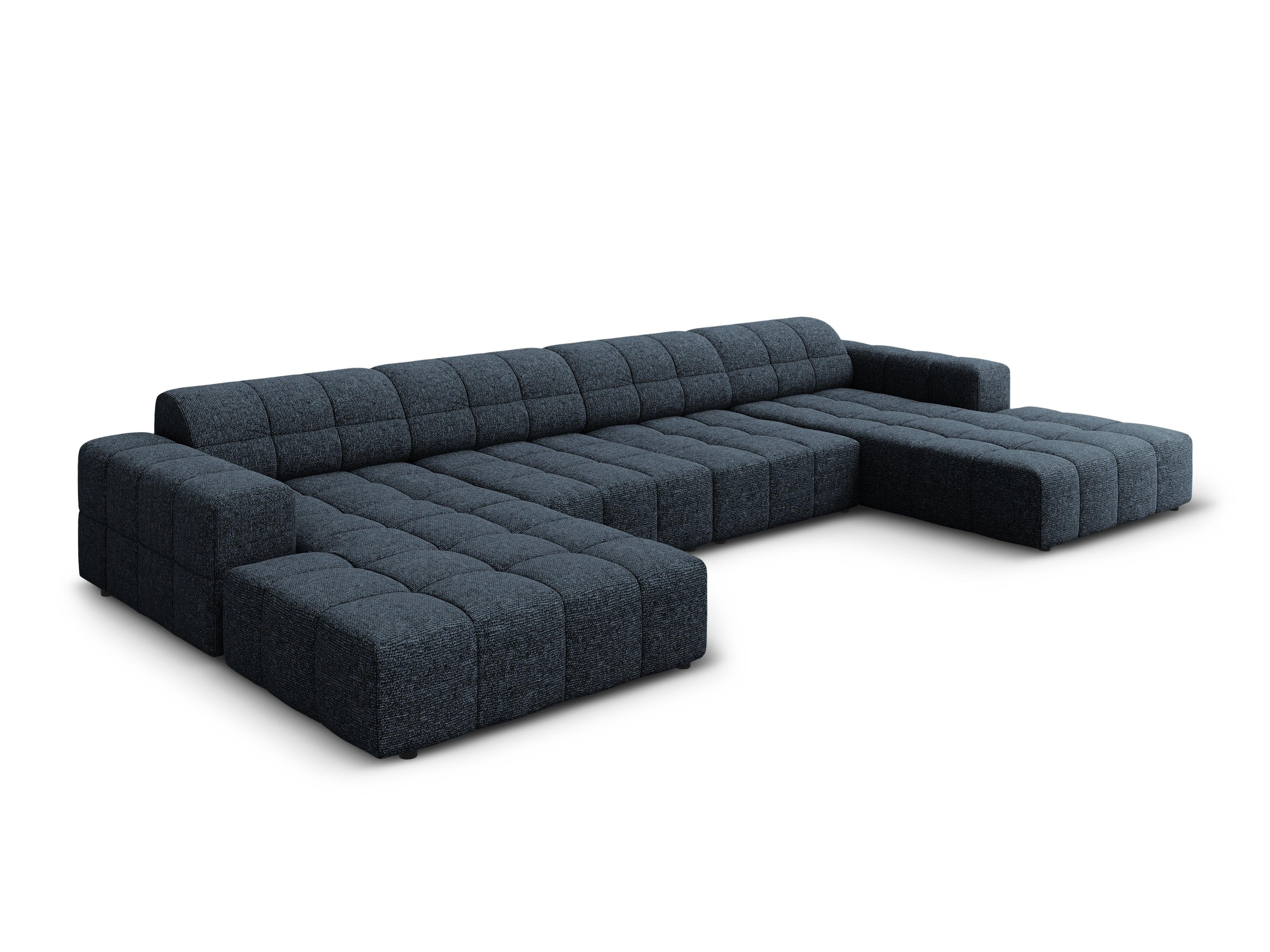 Sofa panoramiczna 6-osobowa CHICAGO niebieski szenil Cosmopolitan Design    Eye on Design