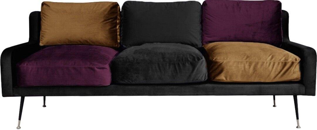 Sofa PLUM 4 grafitowy Happy Barok    Eye on Design