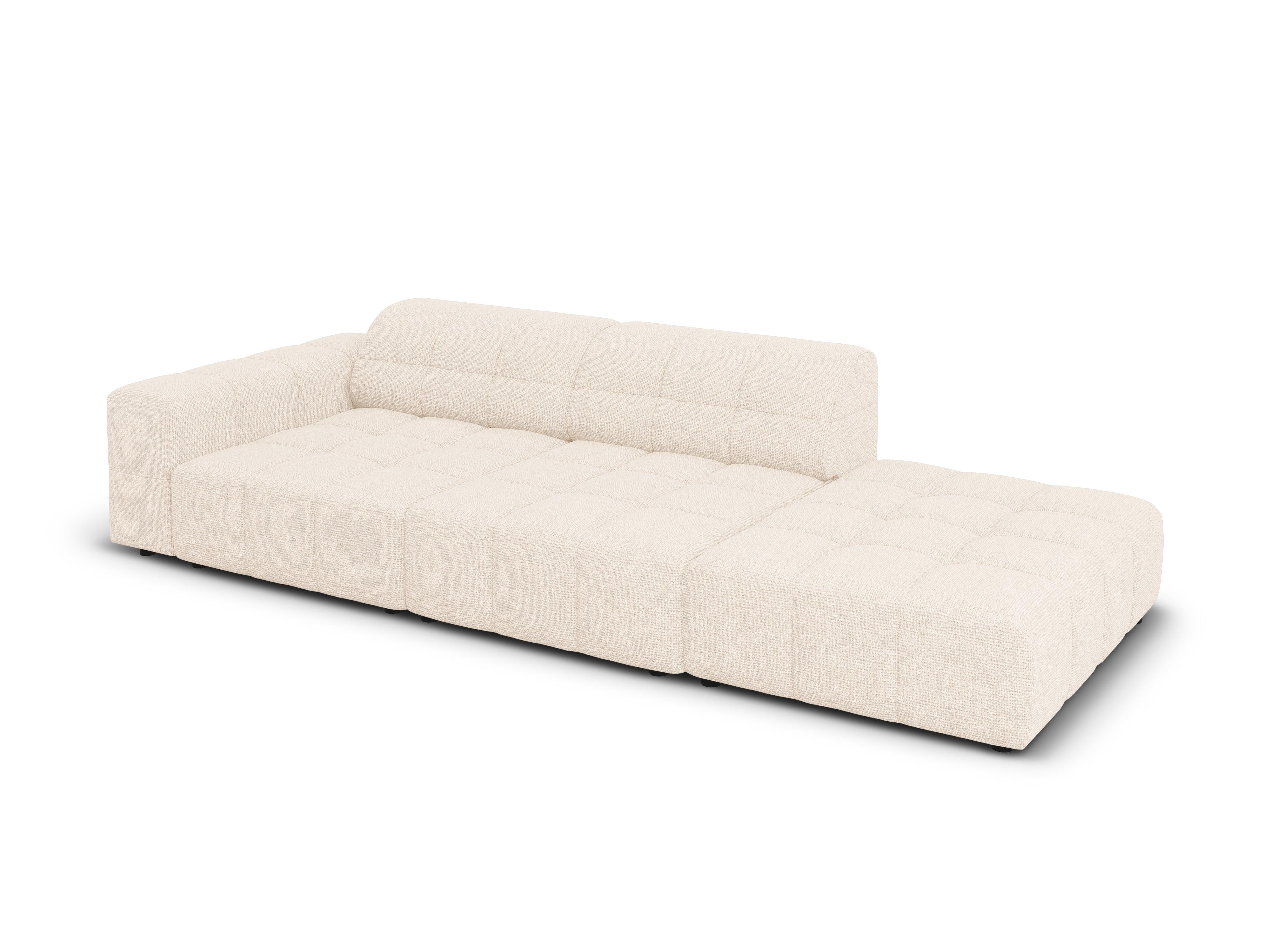 Sofa prawostronna 3-osobowa CHICAGO jasnobeżowy szenil Cosmopolitan Design    Eye on Design