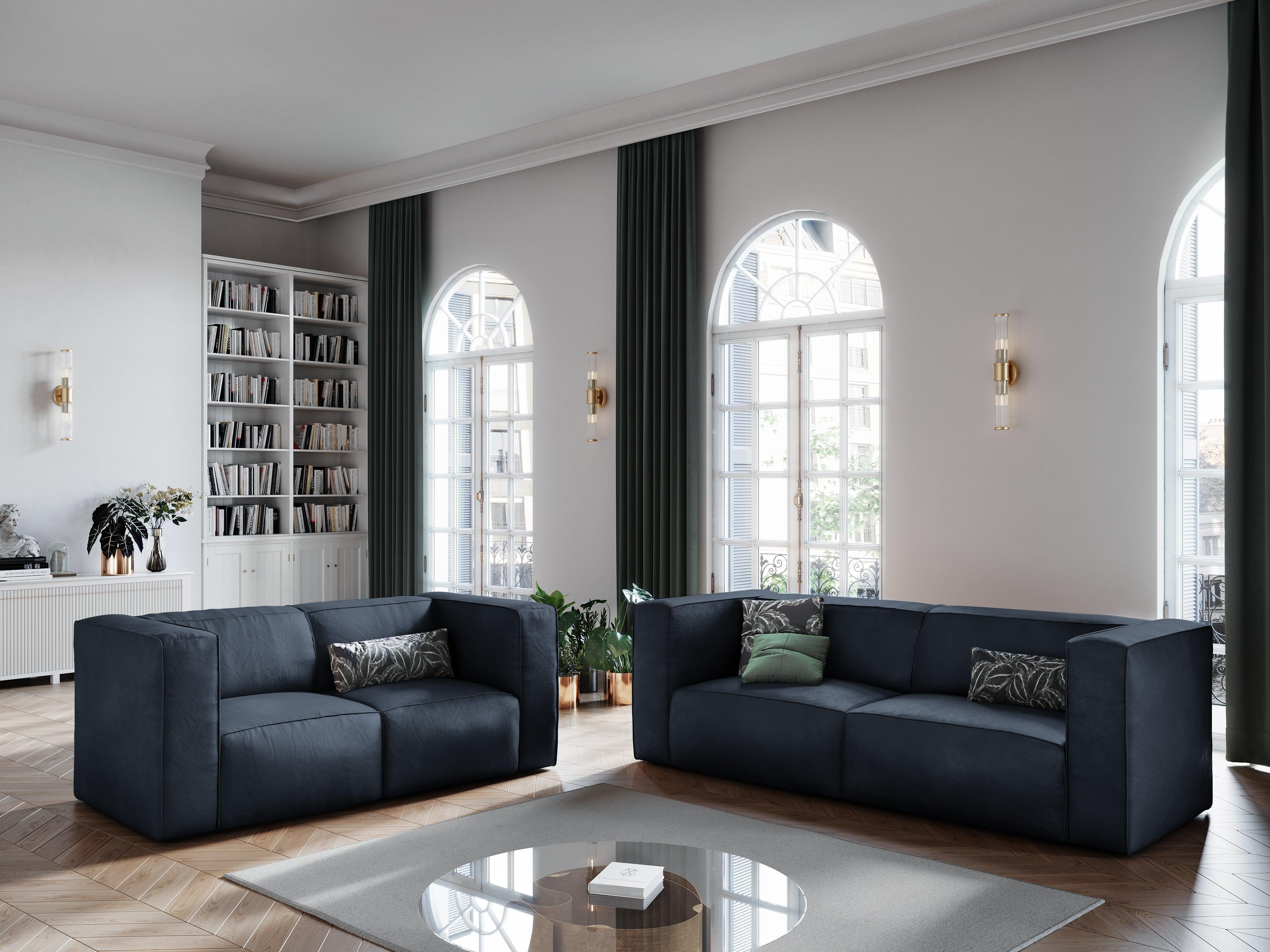 Sofa skórzana 2-osobowa MUSE granatowy CXL by Christian Lacroix    Eye on Design