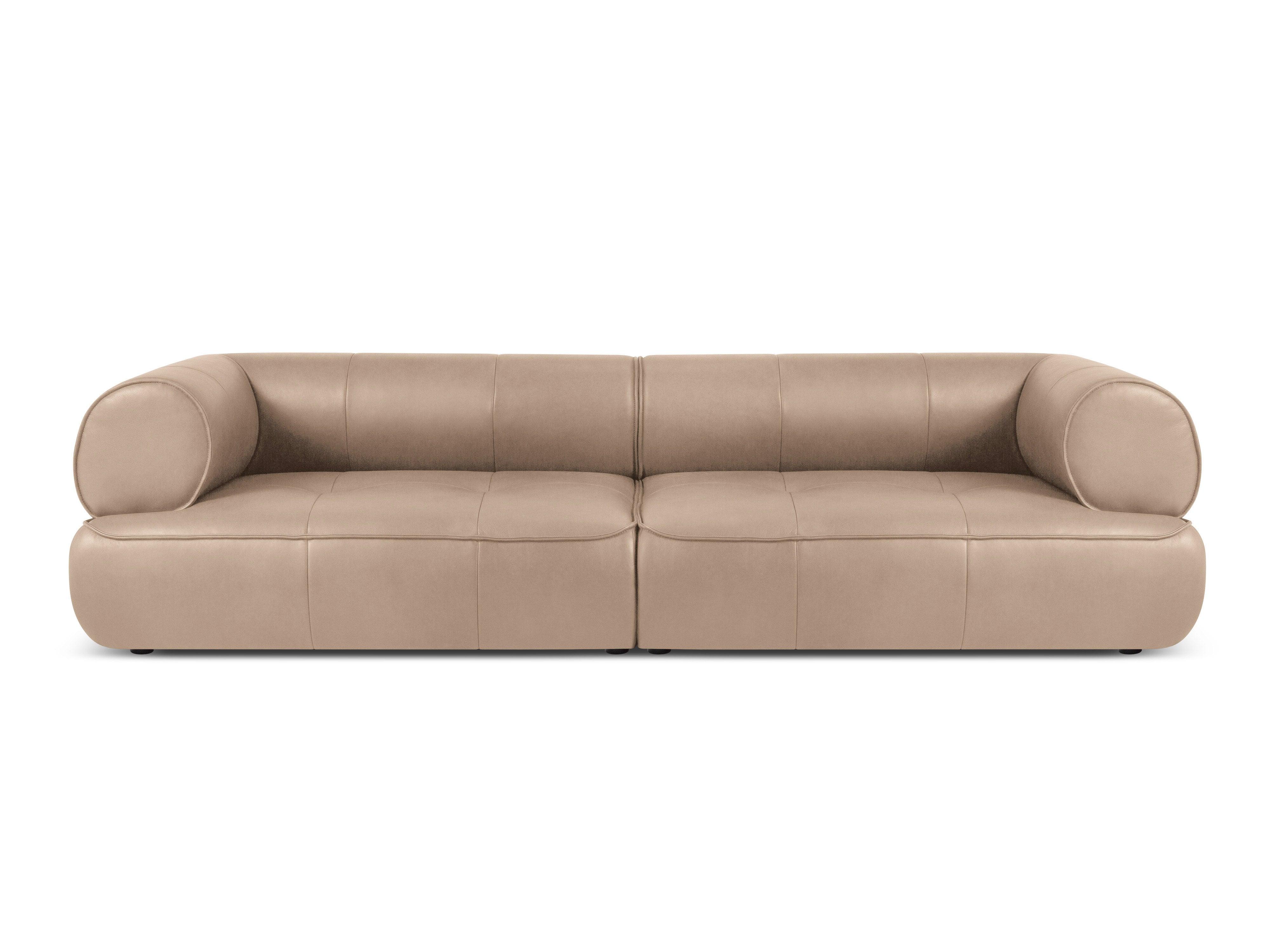 Sofa skórzana 4-osobowa LILY cappuccino Maison Heritage    Eye on Design