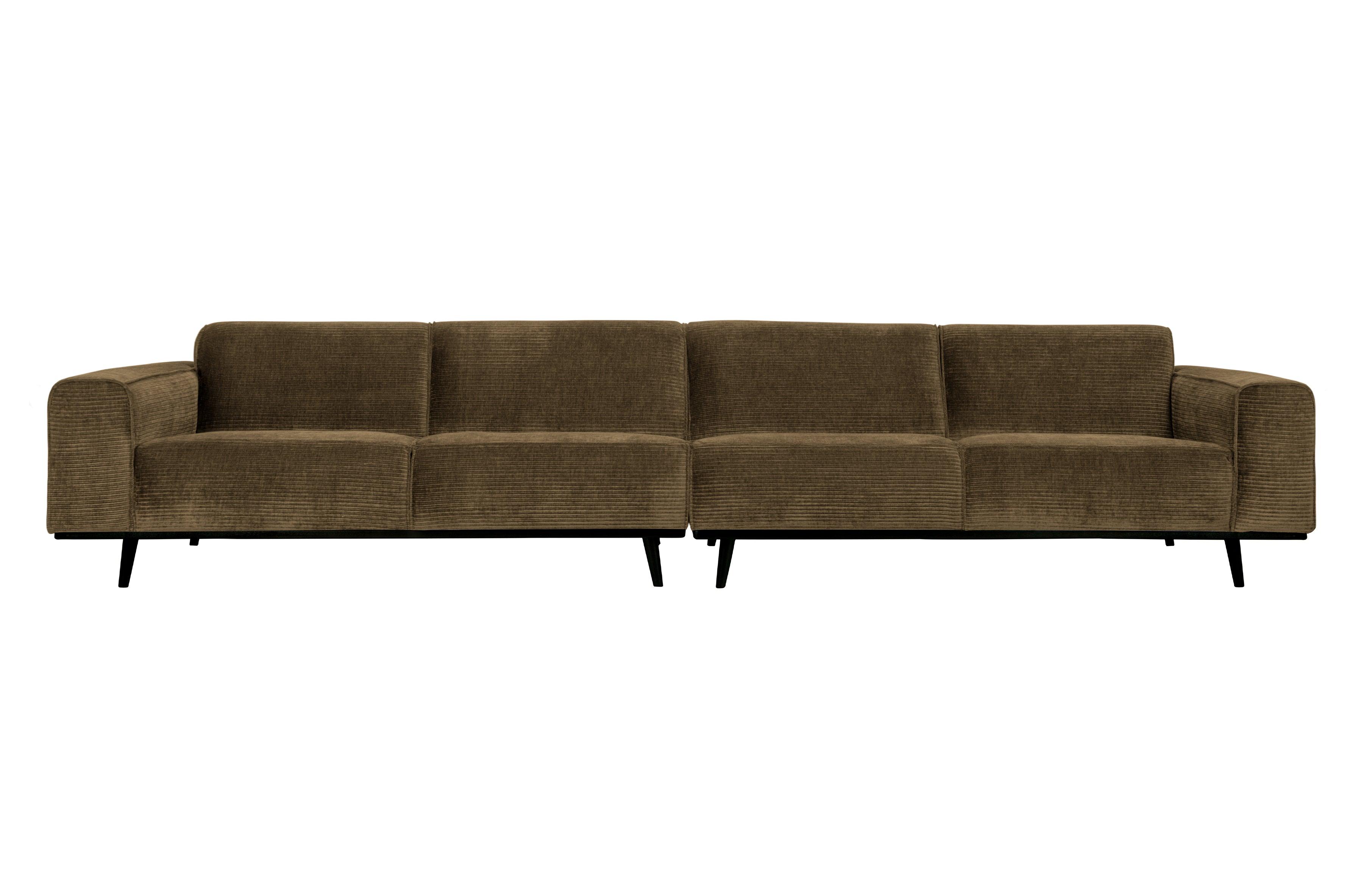 Sofa sztruksowa 4-osobowa STATEMENT brązowy Be Pure 372 cm   Eye on Design