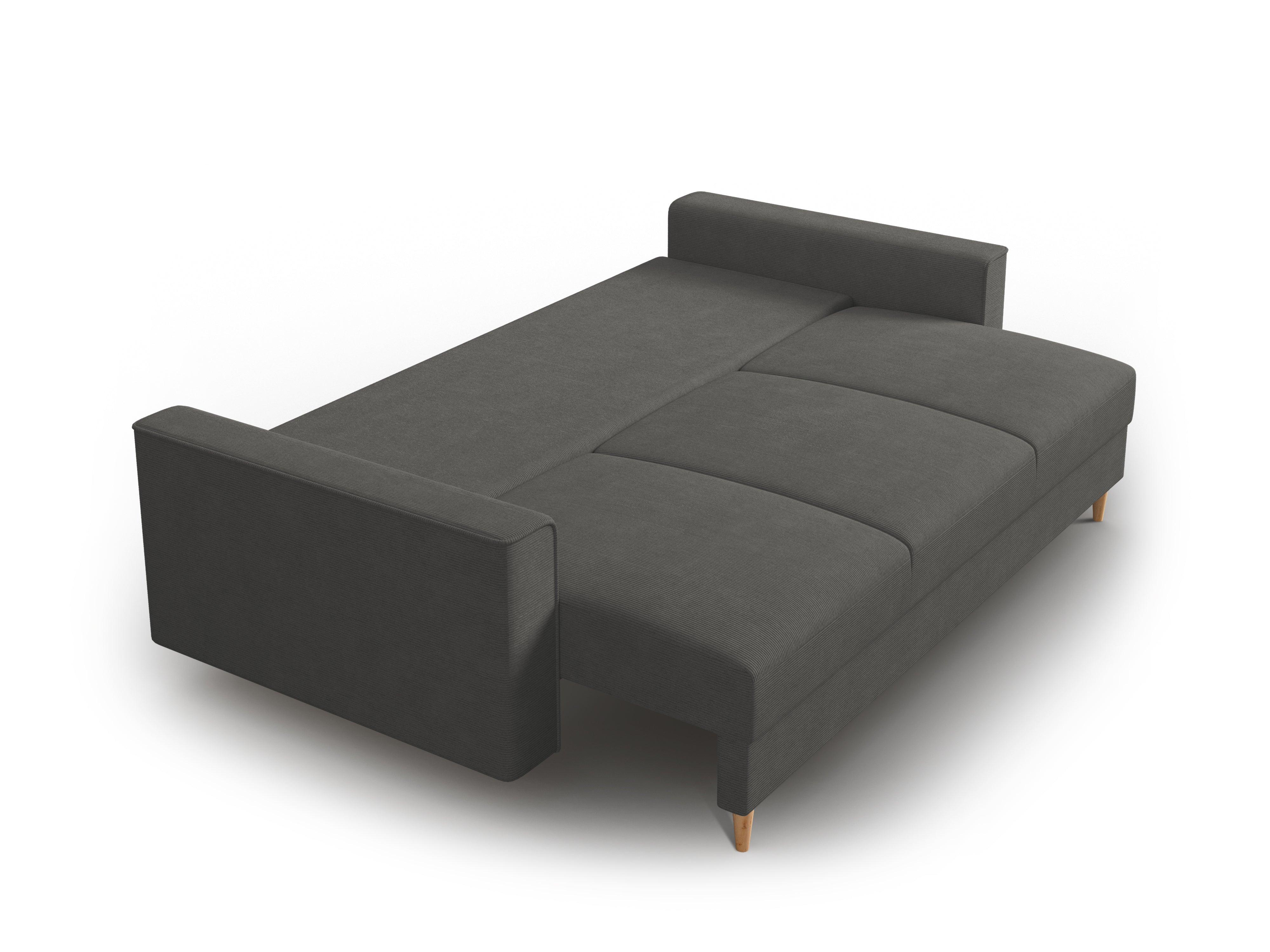 Sofa sztruksowa z funkcją spania CARTADERA ciemnoszary Mazzini Sofas    Eye on Design