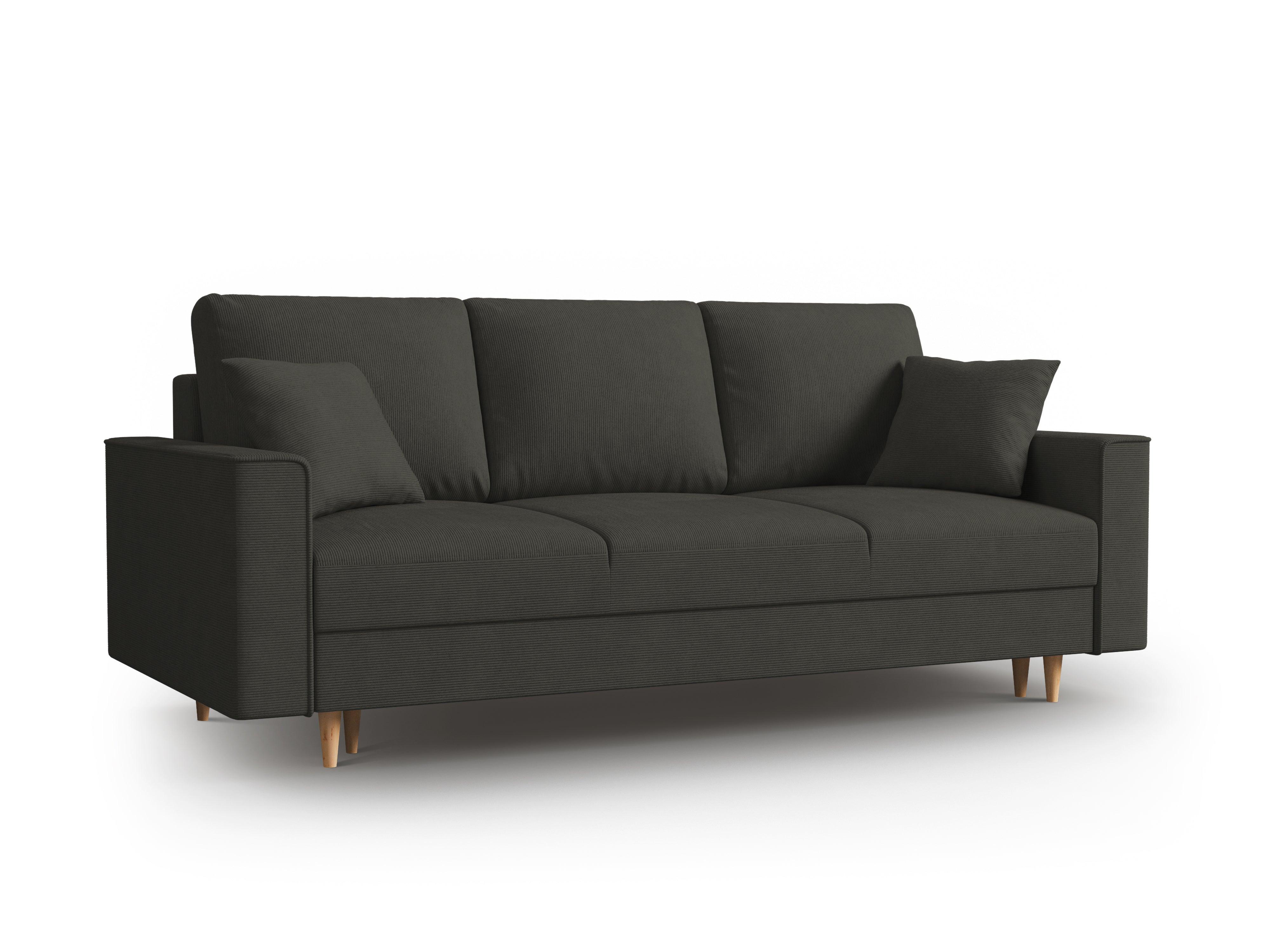 Sofa sztruksowa z funkcją spania CARTADERA czarny Mazzini Sofas    Eye on Design