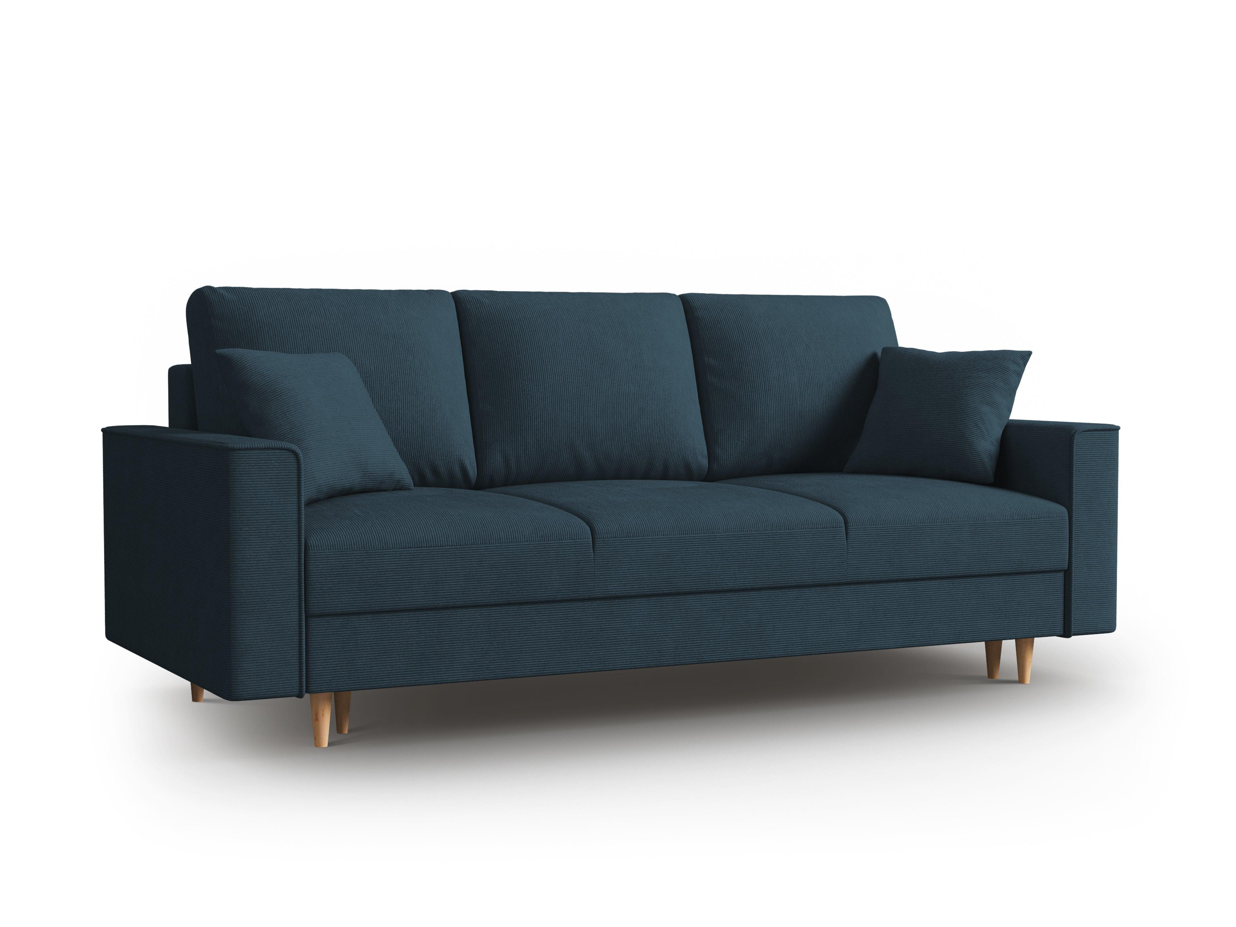 Sofa sztruksowa z funkcją spania CARTADERA granatowy Mazzini Sofas    Eye on Design