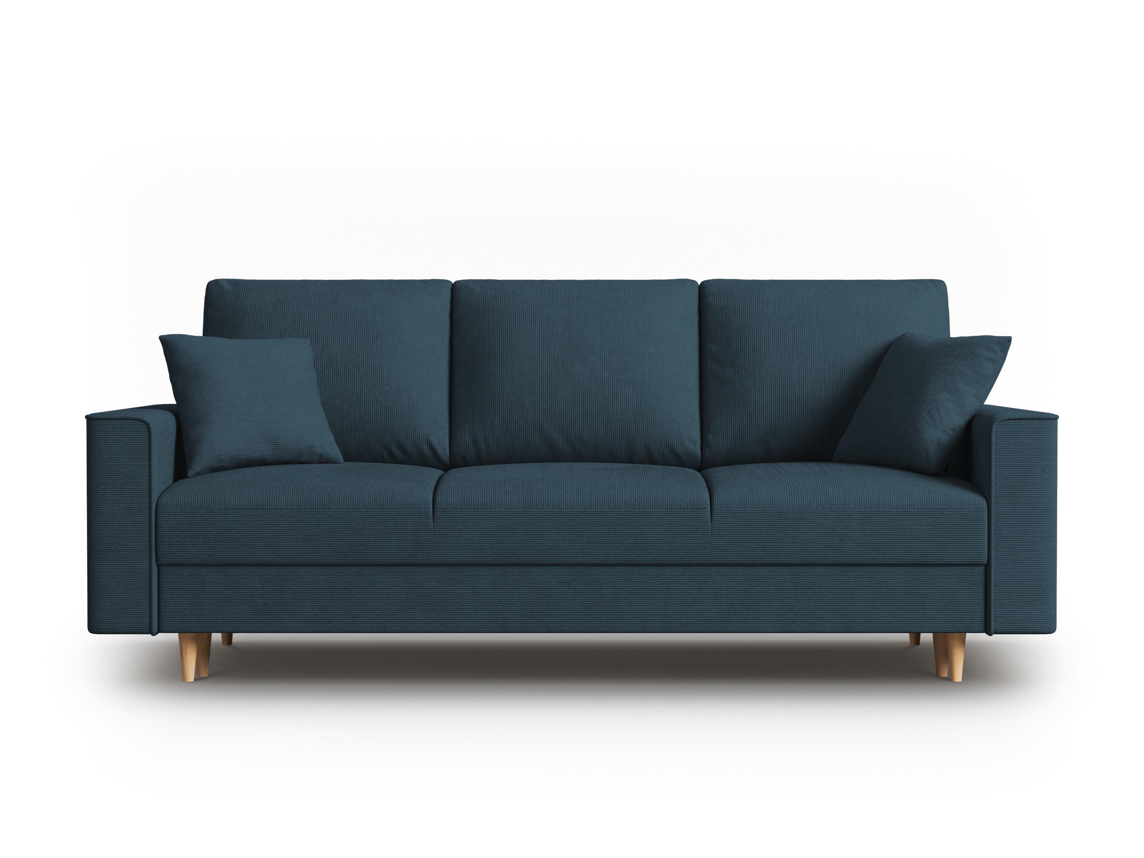 Sofa sztruksowa z funkcją spania CARTADERA granatowy Mazzini Sofas    Eye on Design