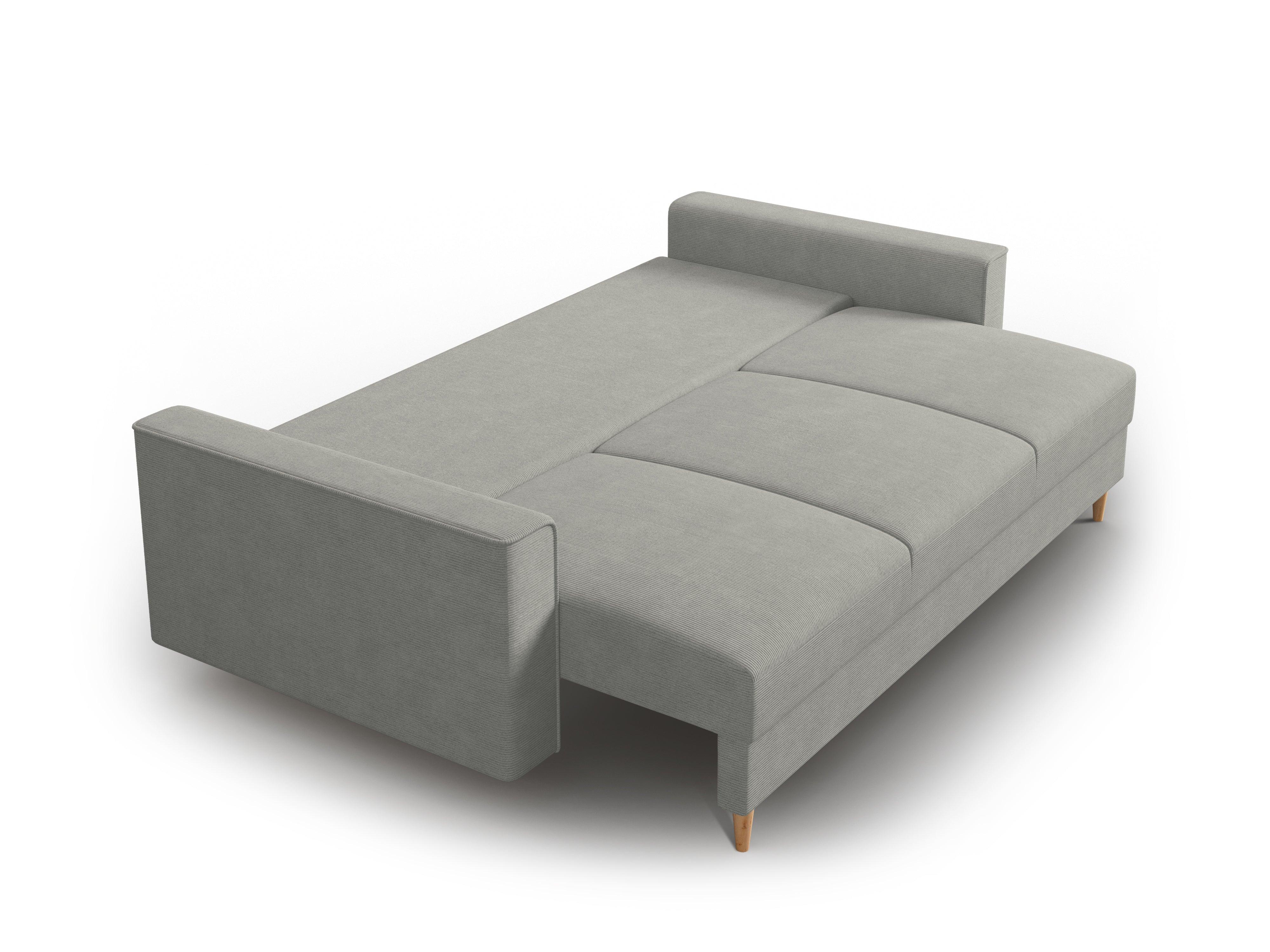 Sofa sztruksowa z funkcją spania CARTADERA jasnoszary Mazzini Sofas    Eye on Design