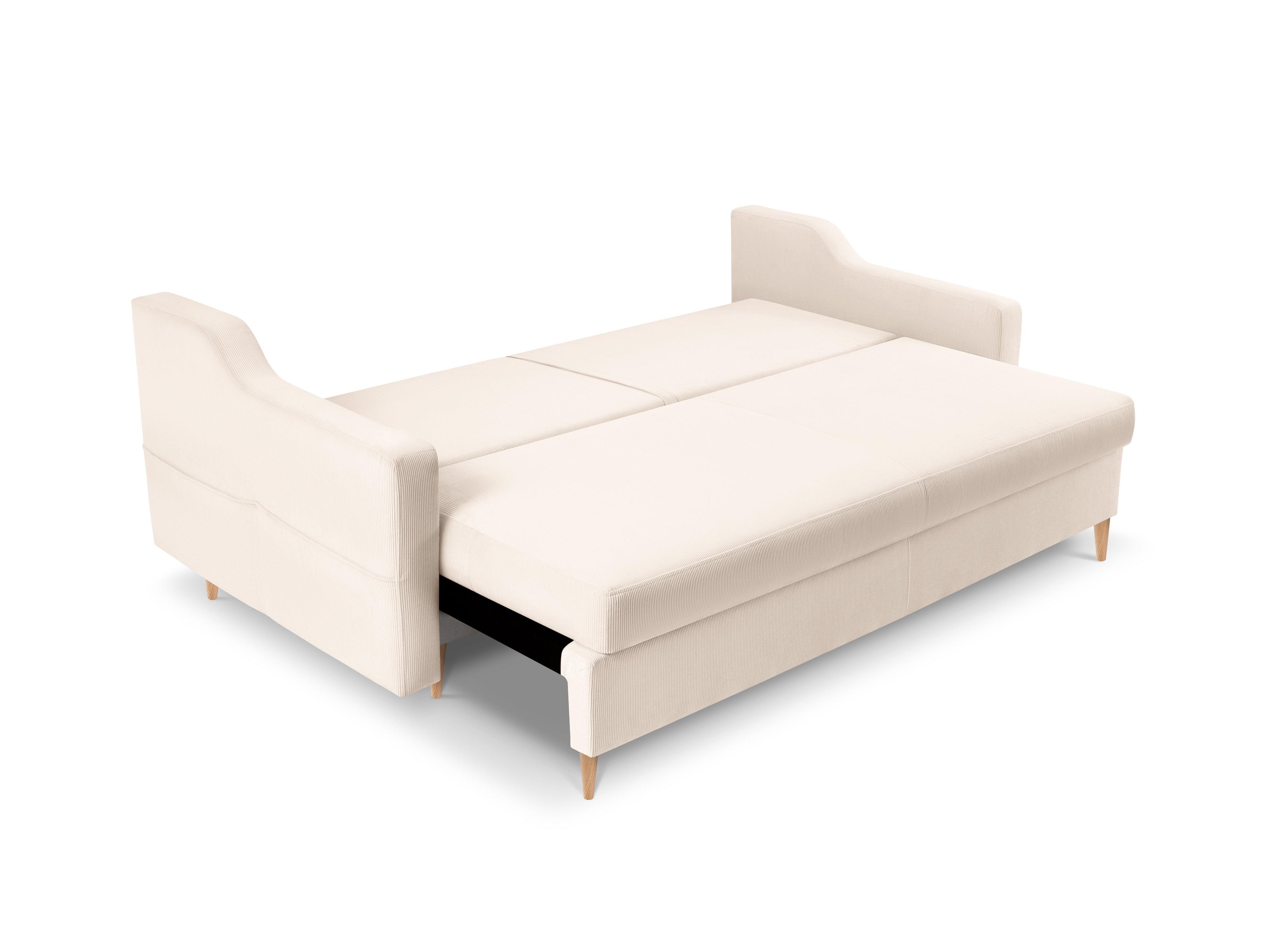 Sofa sztruksowa z funkcją spania ROSE beżowy Mazzini Sofas    Eye on Design