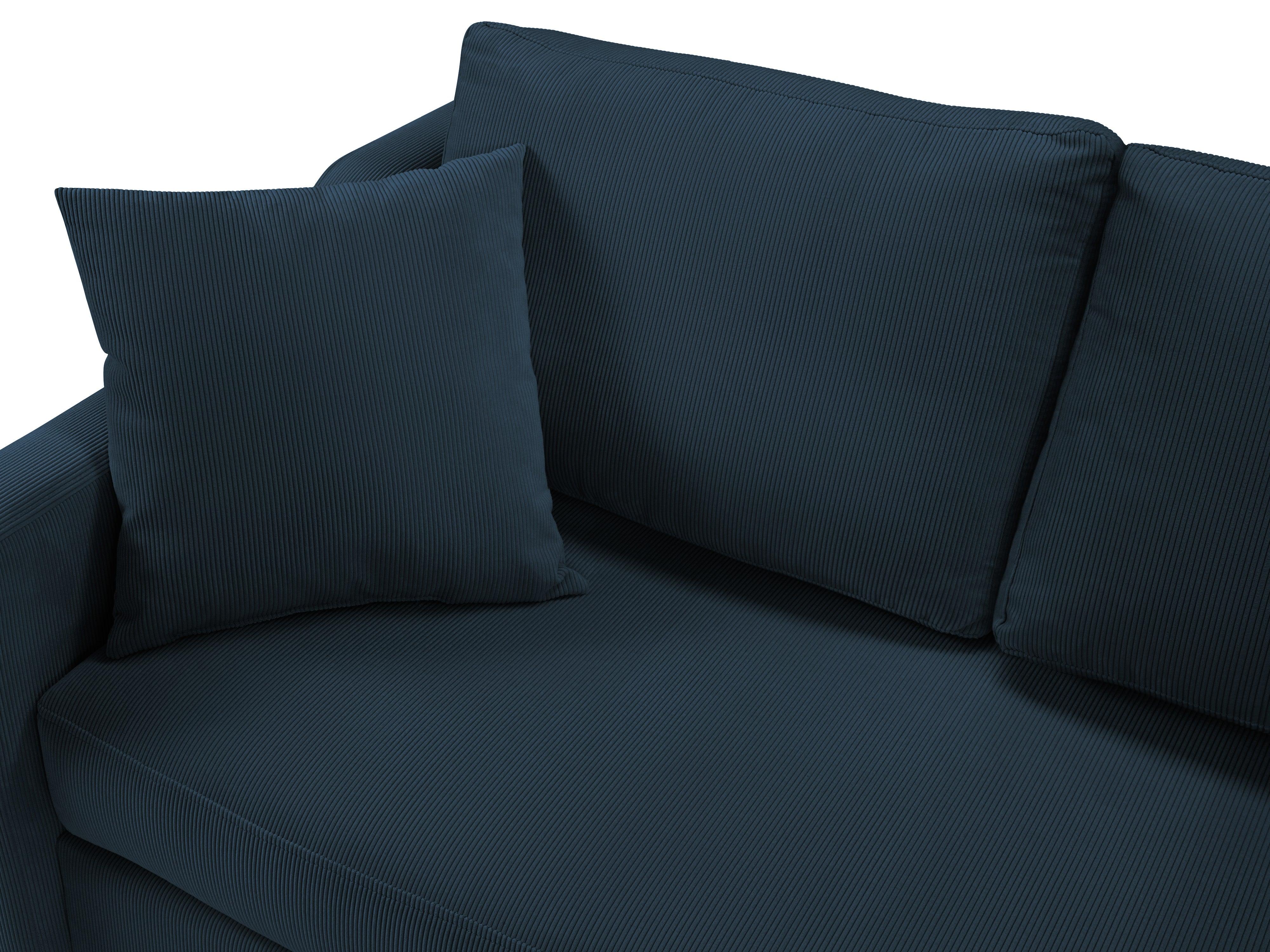 Sofa sztruksowa z funkcją spania ROSE ciemnoniebieski Mazzini Sofas    Eye on Design