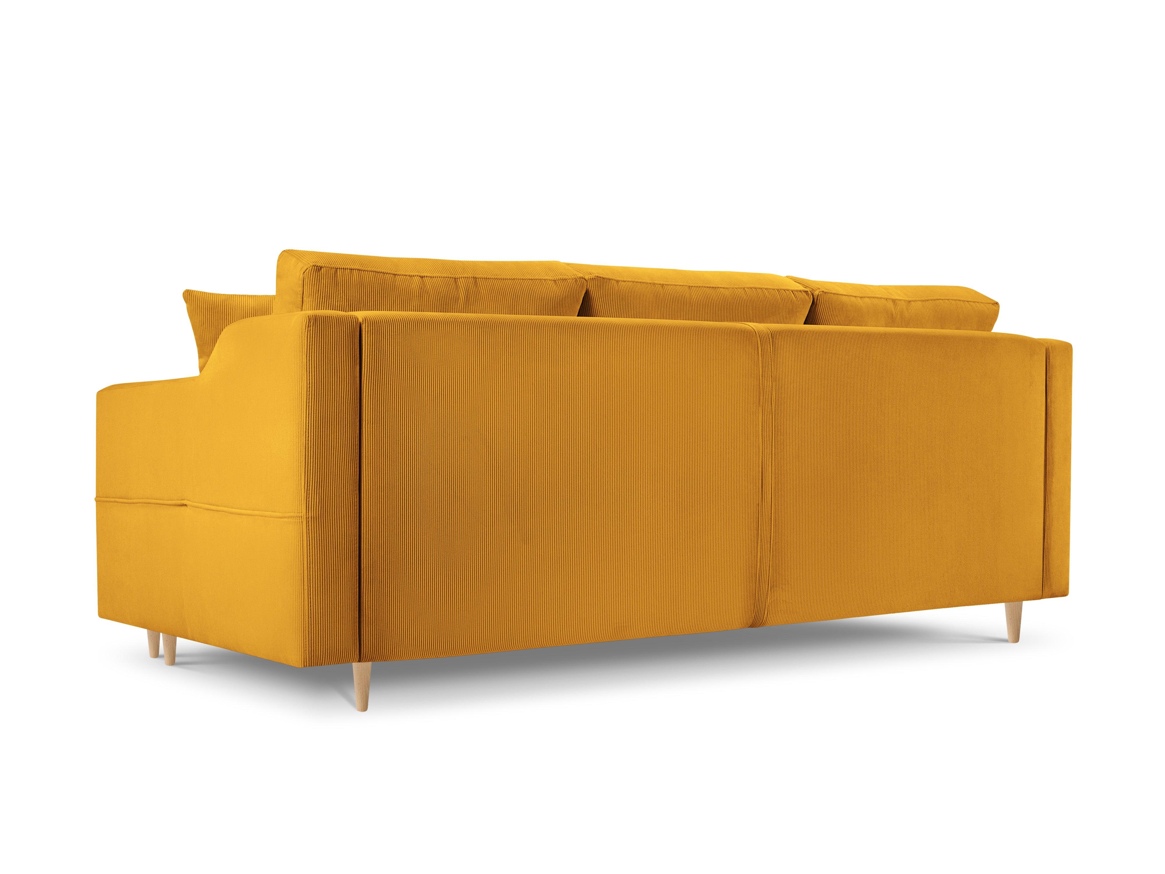 Sofa sztruksowa z funkcją spania ROSE żółty Mazzini Sofas    Eye on Design