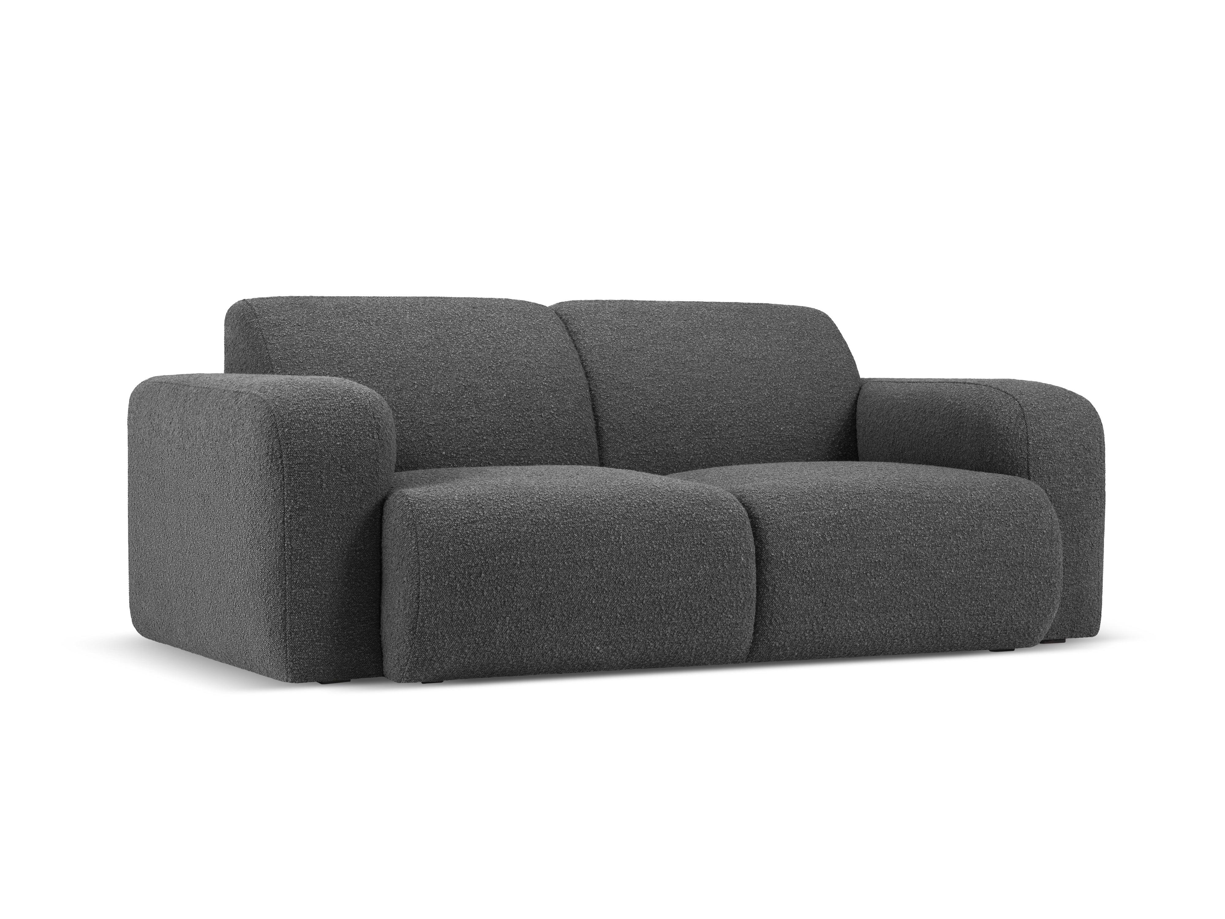 Sofa w tkaninie boucle 2-osobowa LOLA ciemnoszary Windsor & Co    Eye on Design