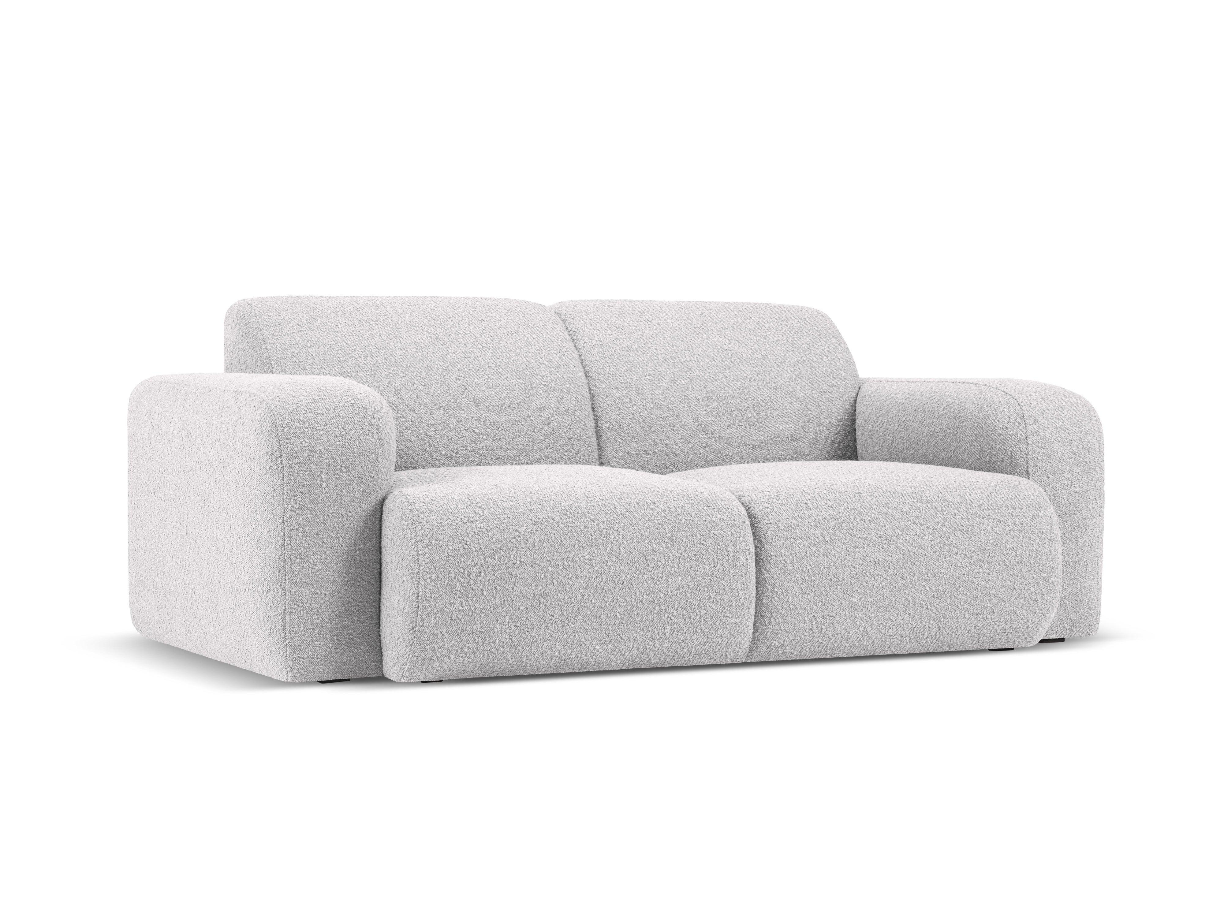 Sofa w tkaninie boucle 2-osobowa LOLA jasnoszary Windsor & Co    Eye on Design