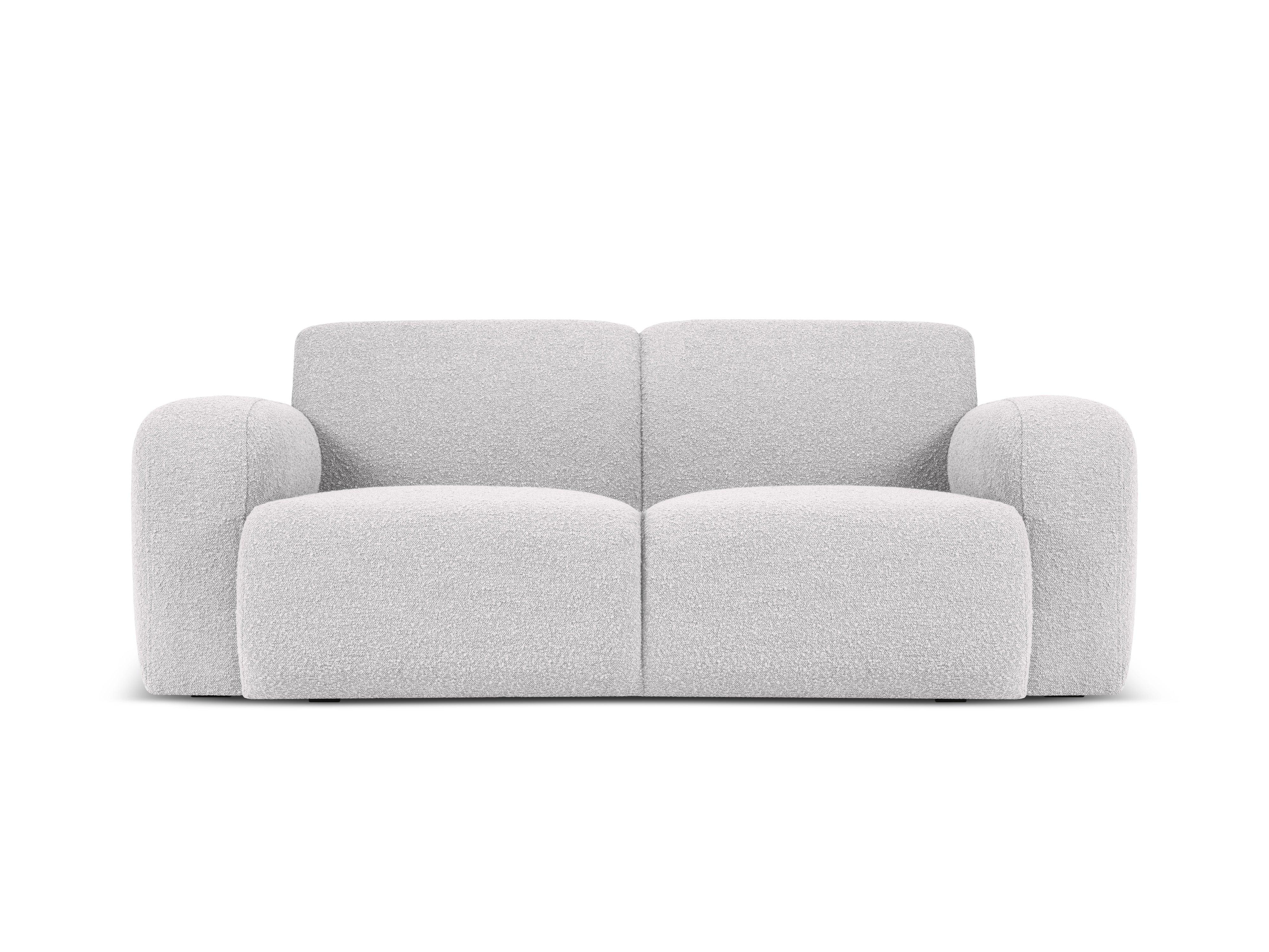 Sofa w tkaninie boucle 2-osobowa LOLA jasnoszary Windsor & Co    Eye on Design