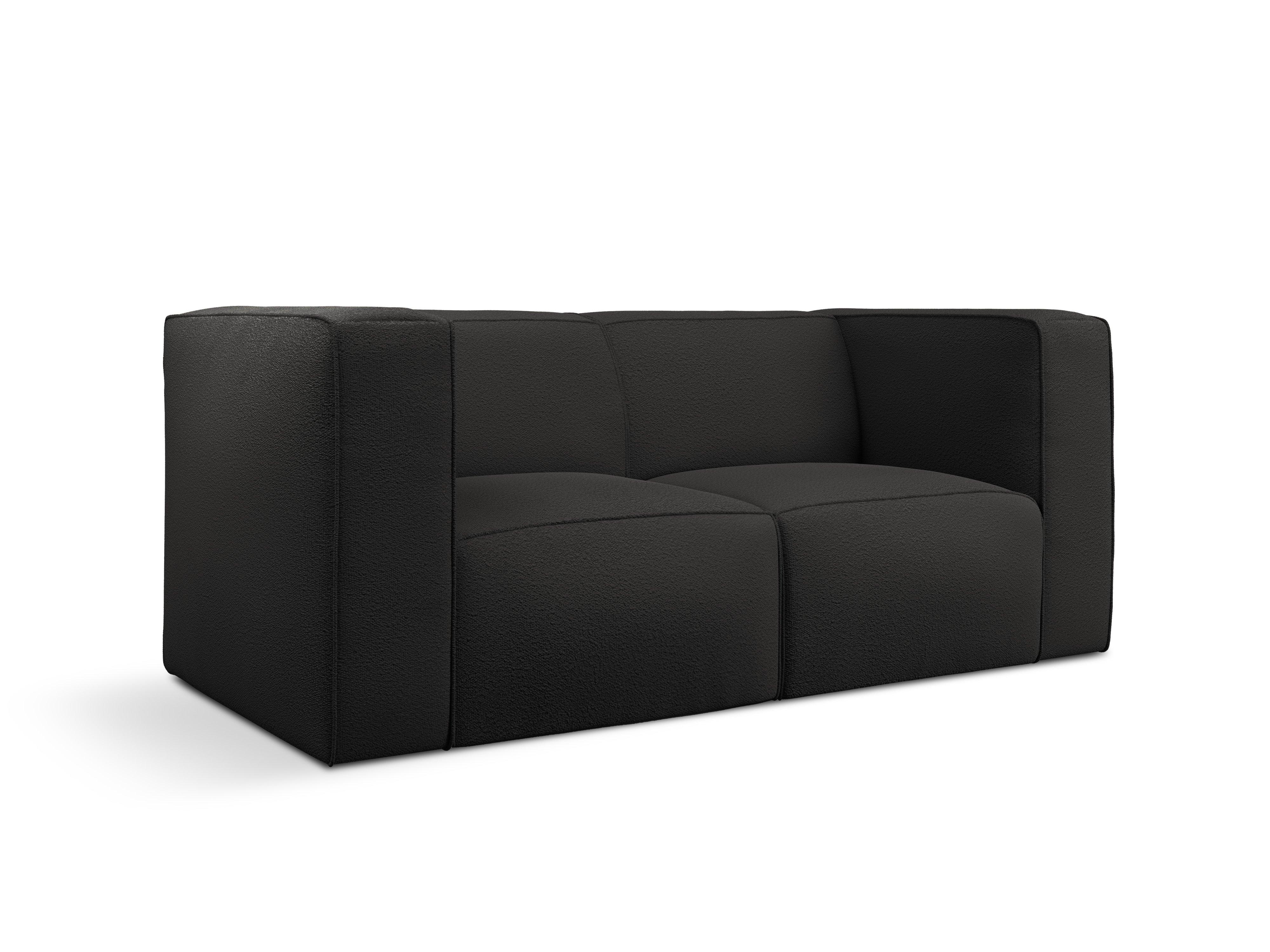 Sofa w tkaninie bouclé 2-osobowa MUSE czarny CXL by Christian Lacroix    Eye on Design