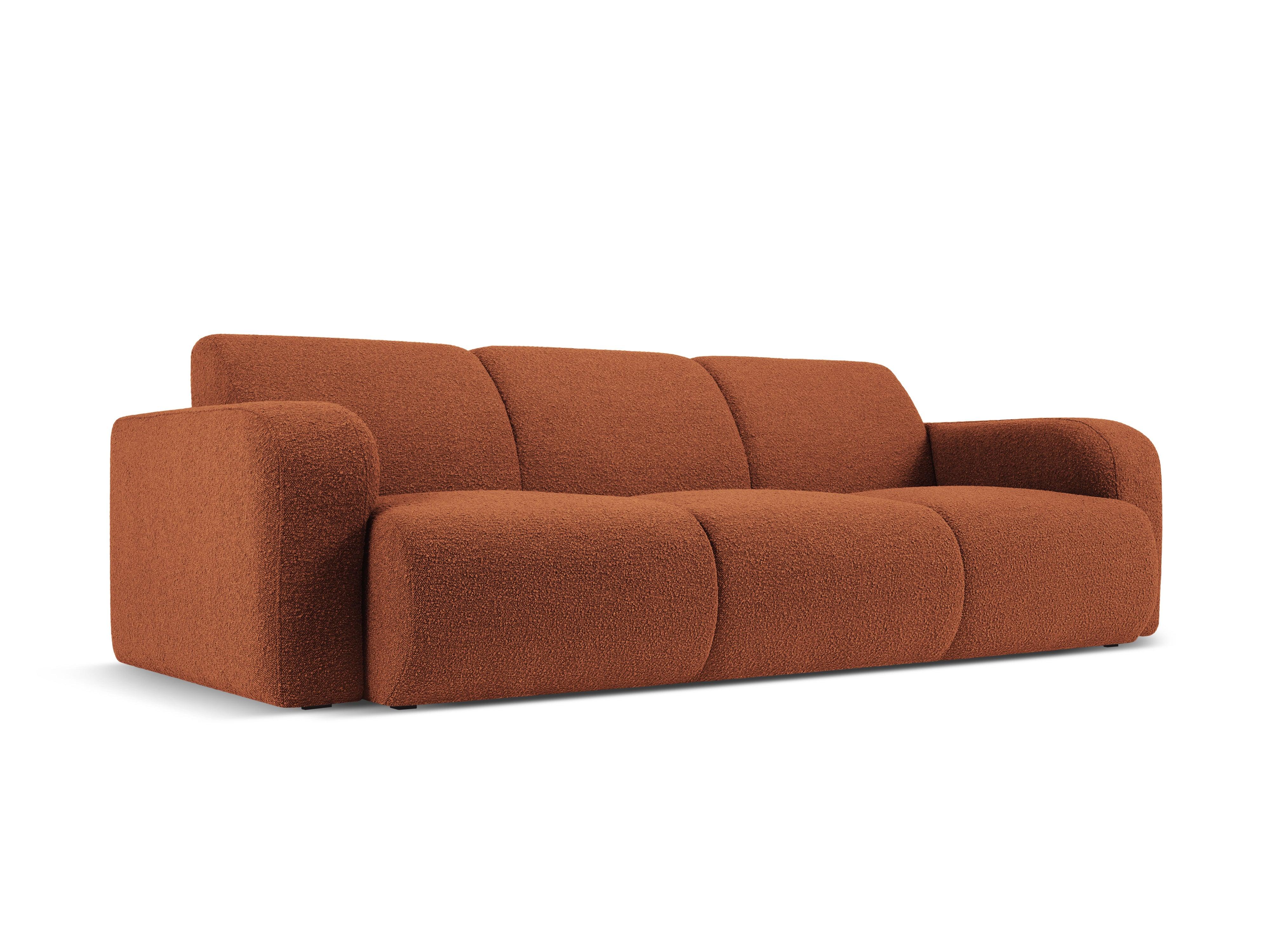Sofa w tkaninie boucle 3-osobowa LOLA brązowy Windsor & Co    Eye on Design