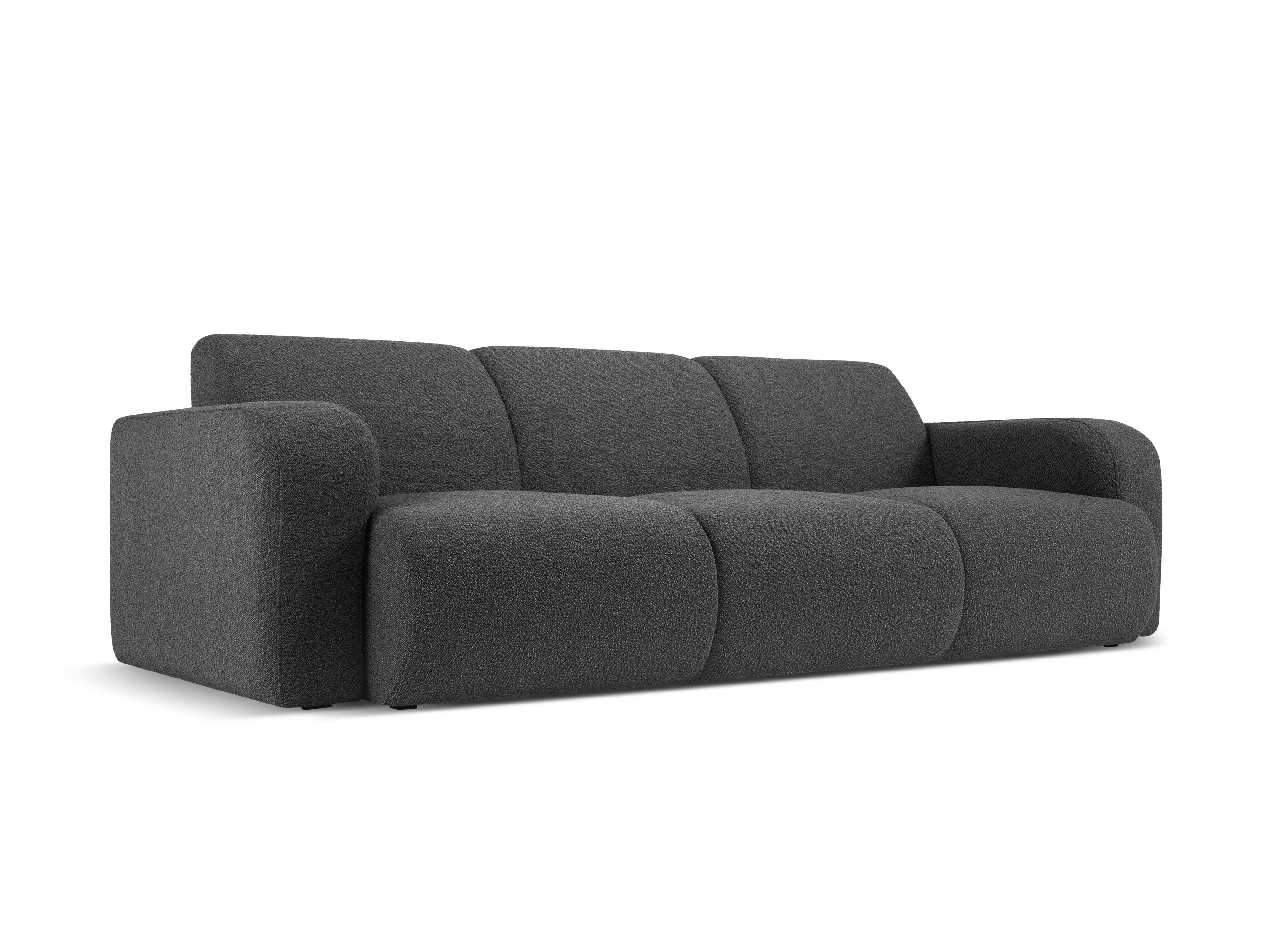 Sofa w tkaninie boucle 3-osobowa LOLA ciemnoszary Windsor & Co    Eye on Design