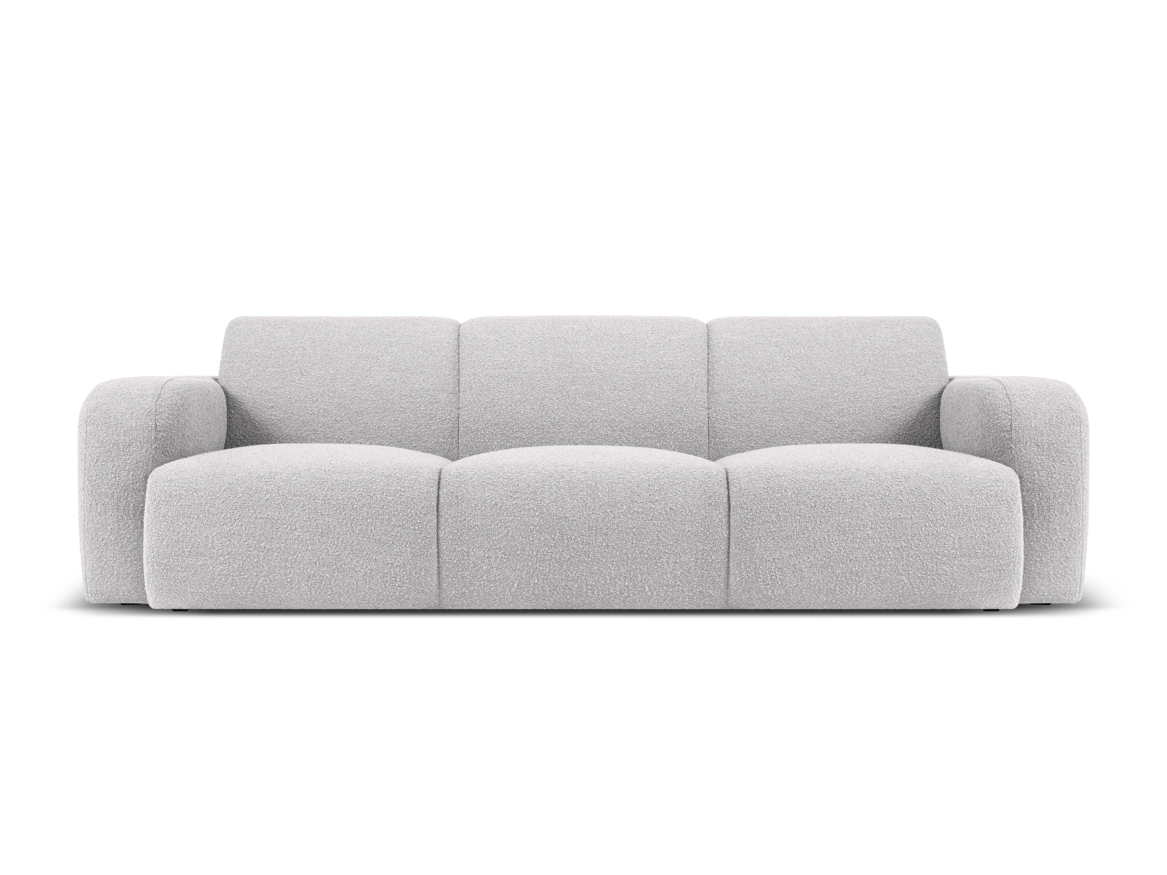 Sofa w tkaninie boucle 3-osobowa LOLA jasnoszary Windsor & Co    Eye on Design