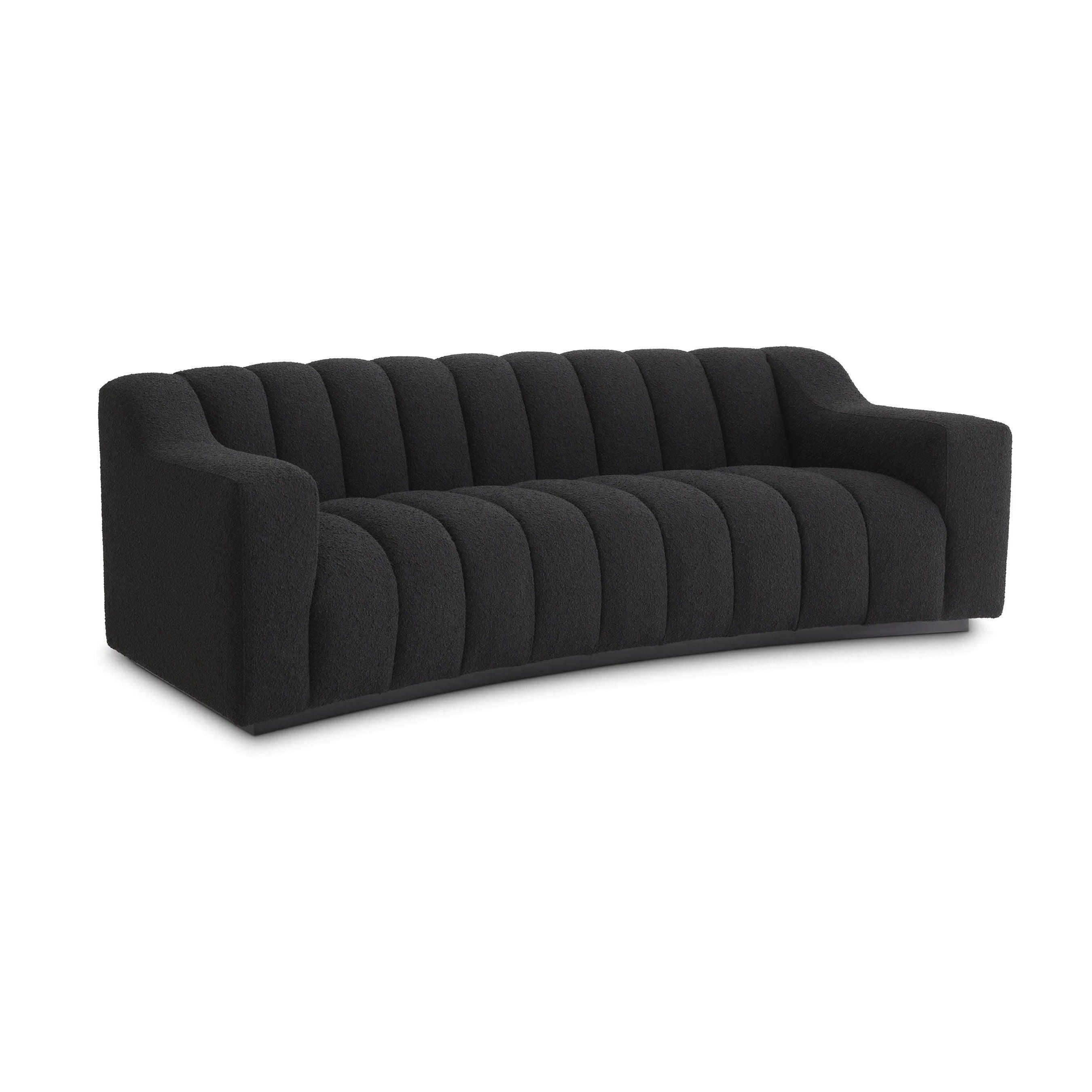 Sofa w tkaninie boucle KELLY czarny Eichholtz    Eye on Design