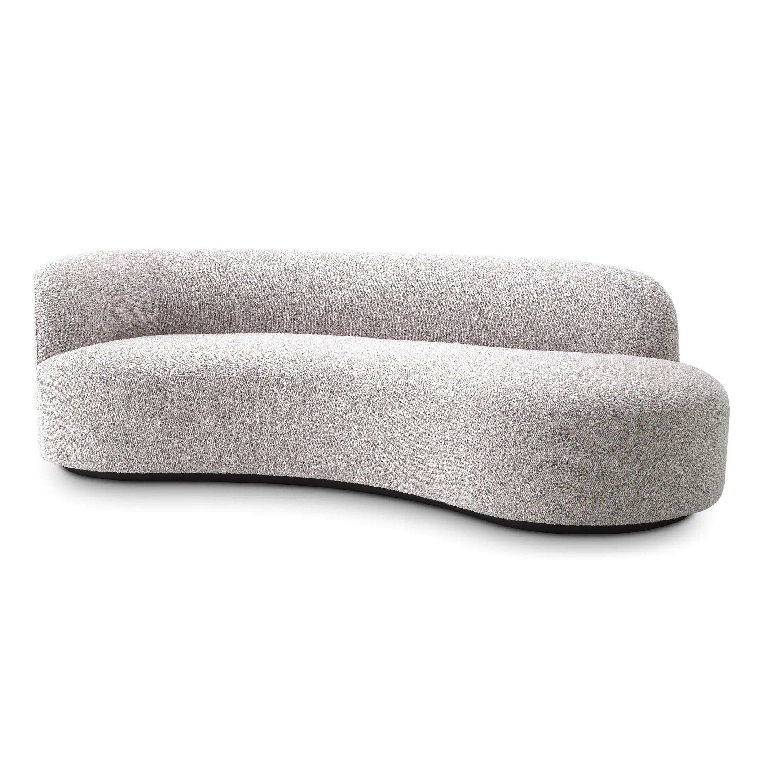 Sofa w tkaninie boucle MORTEN szary Eichholtz    Eye on Design