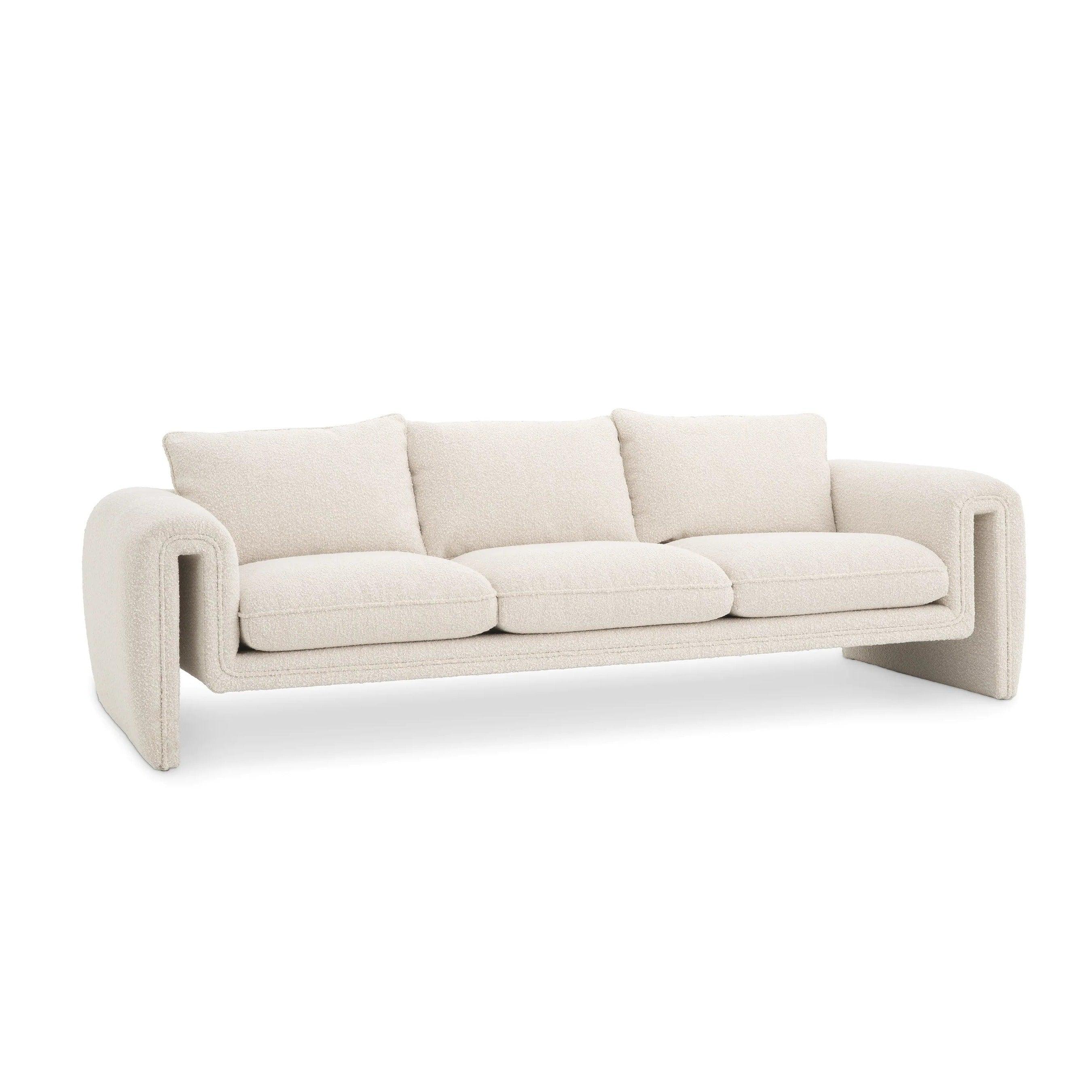 Sofa w tkaninie boucle TONDO kremowy Eichholtz    Eye on Design