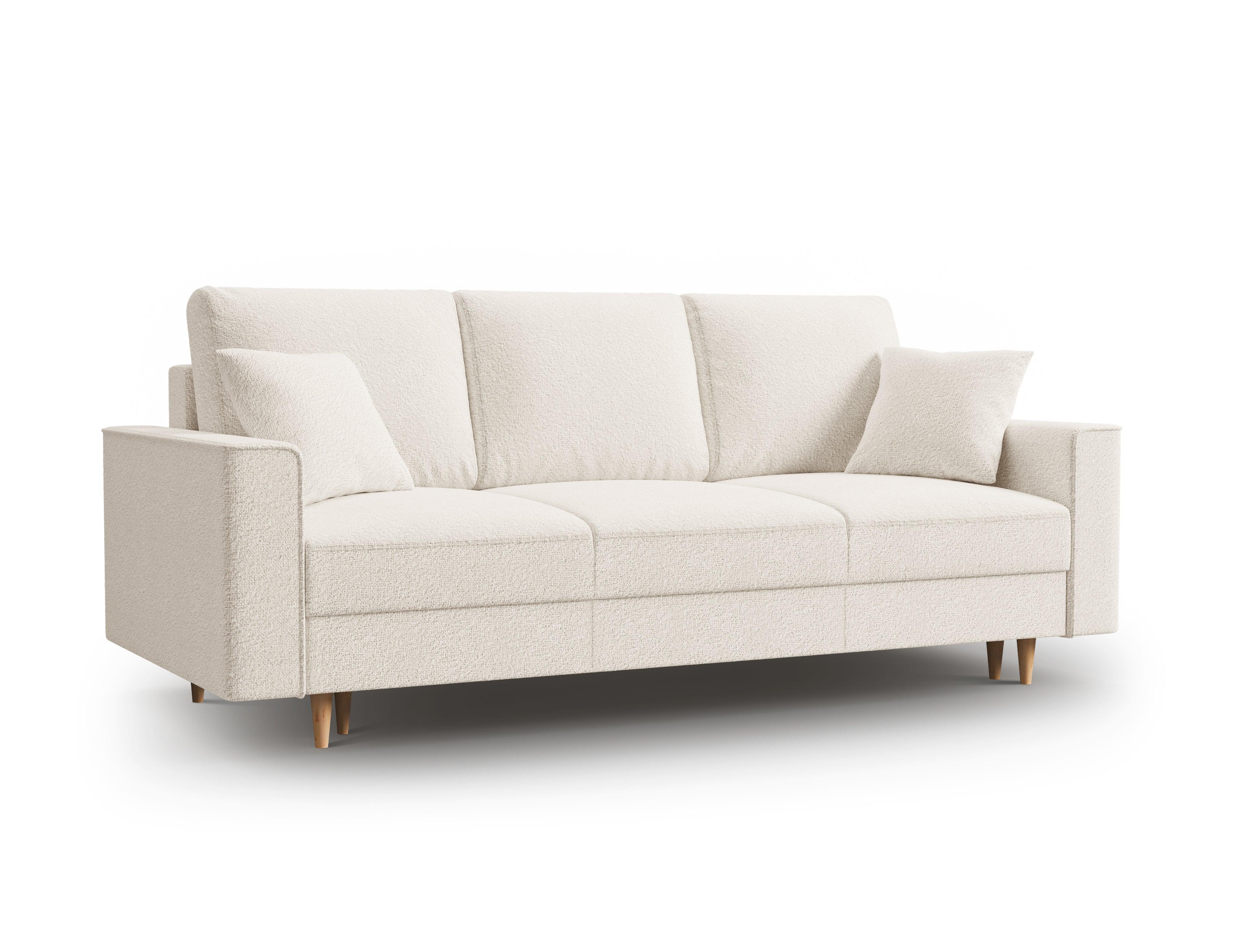 Sofa w tkaninie boucle z funkcją spania CARTADERA beżowy Mazzini Sofas    Eye on Design