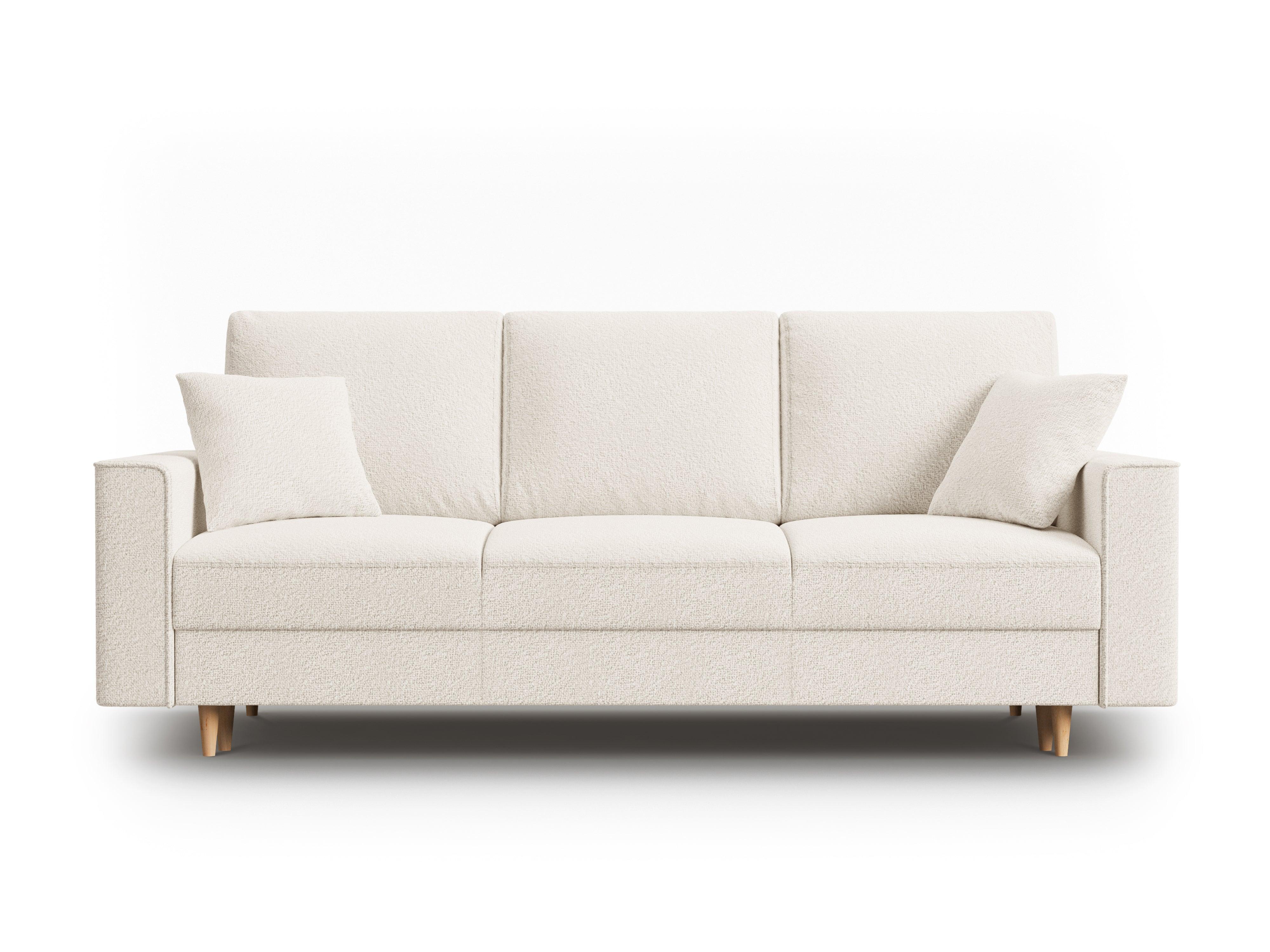 Sofa w tkaninie boucle z funkcją spania CARTADERA beżowy Mazzini Sofas    Eye on Design