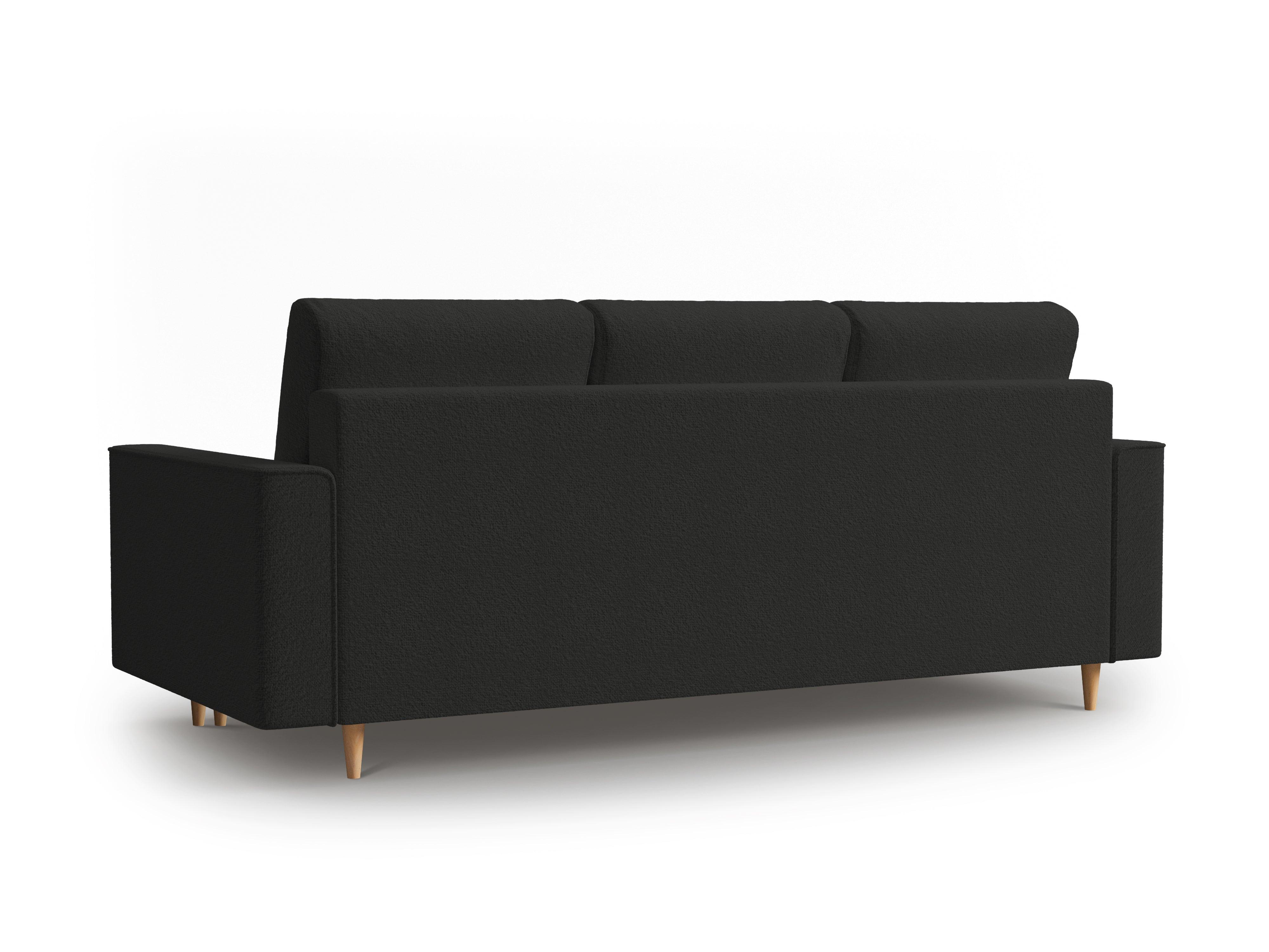 Sofa w tkaninie boucle z funkcją spania CARTADERA czarny Mazzini Sofas    Eye on Design