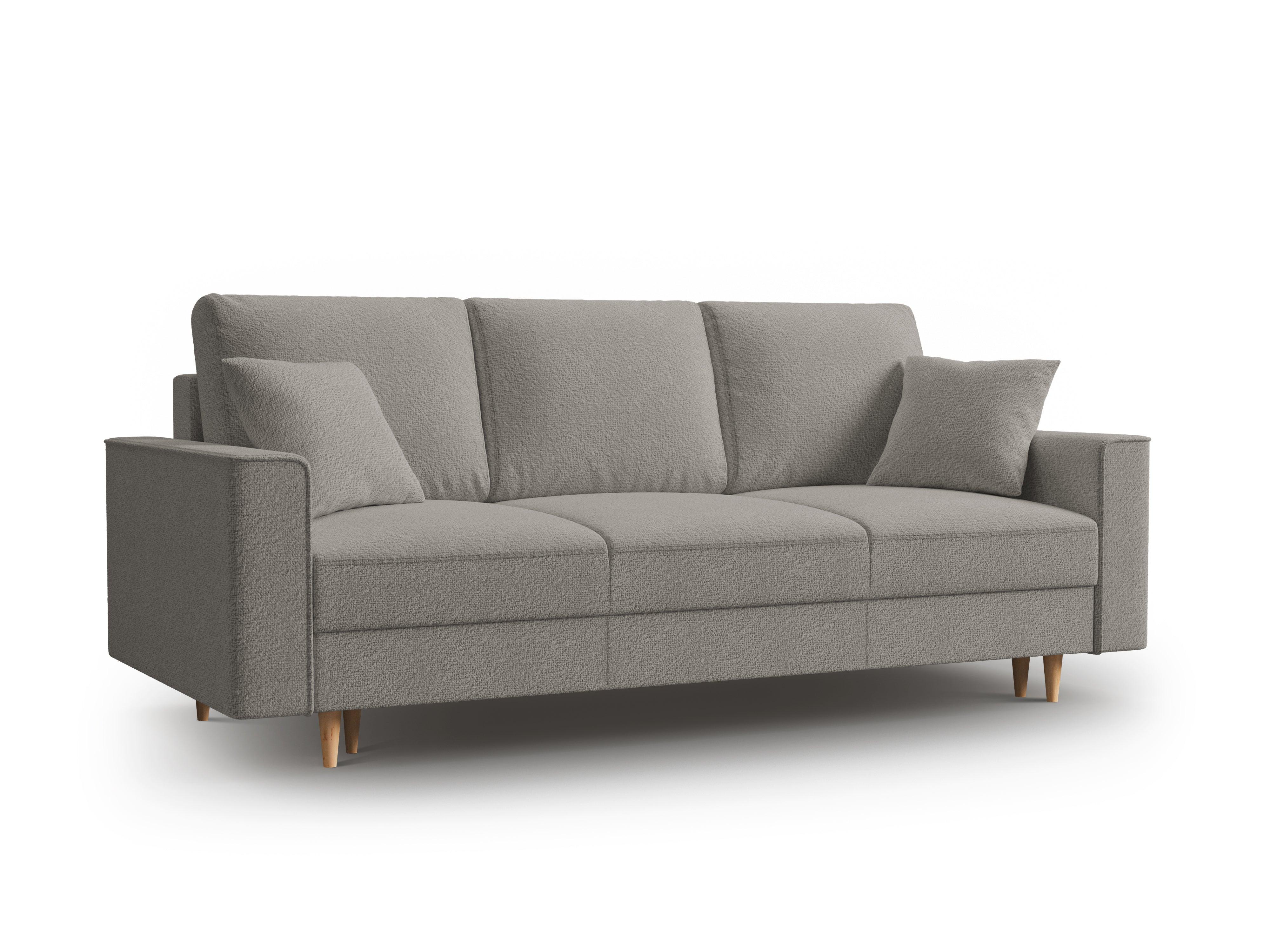 Sofa w tkaninie boucle z funkcją spania CARTADERA szary Mazzini Sofas    Eye on Design