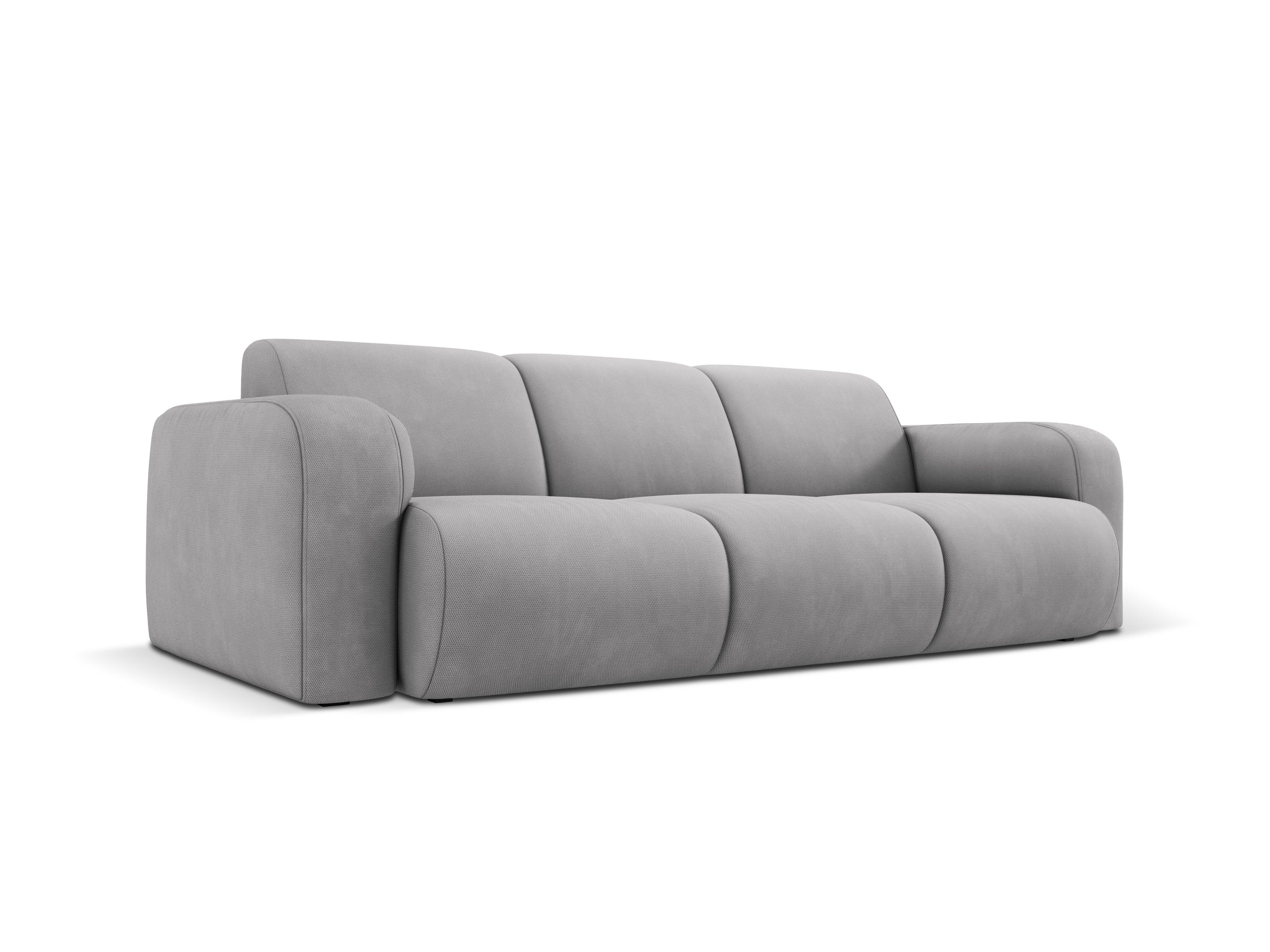 Sofa w tkaninie chenillowej 3-osobowa LOLA jasnoszary Windsor & Co    Eye on Design