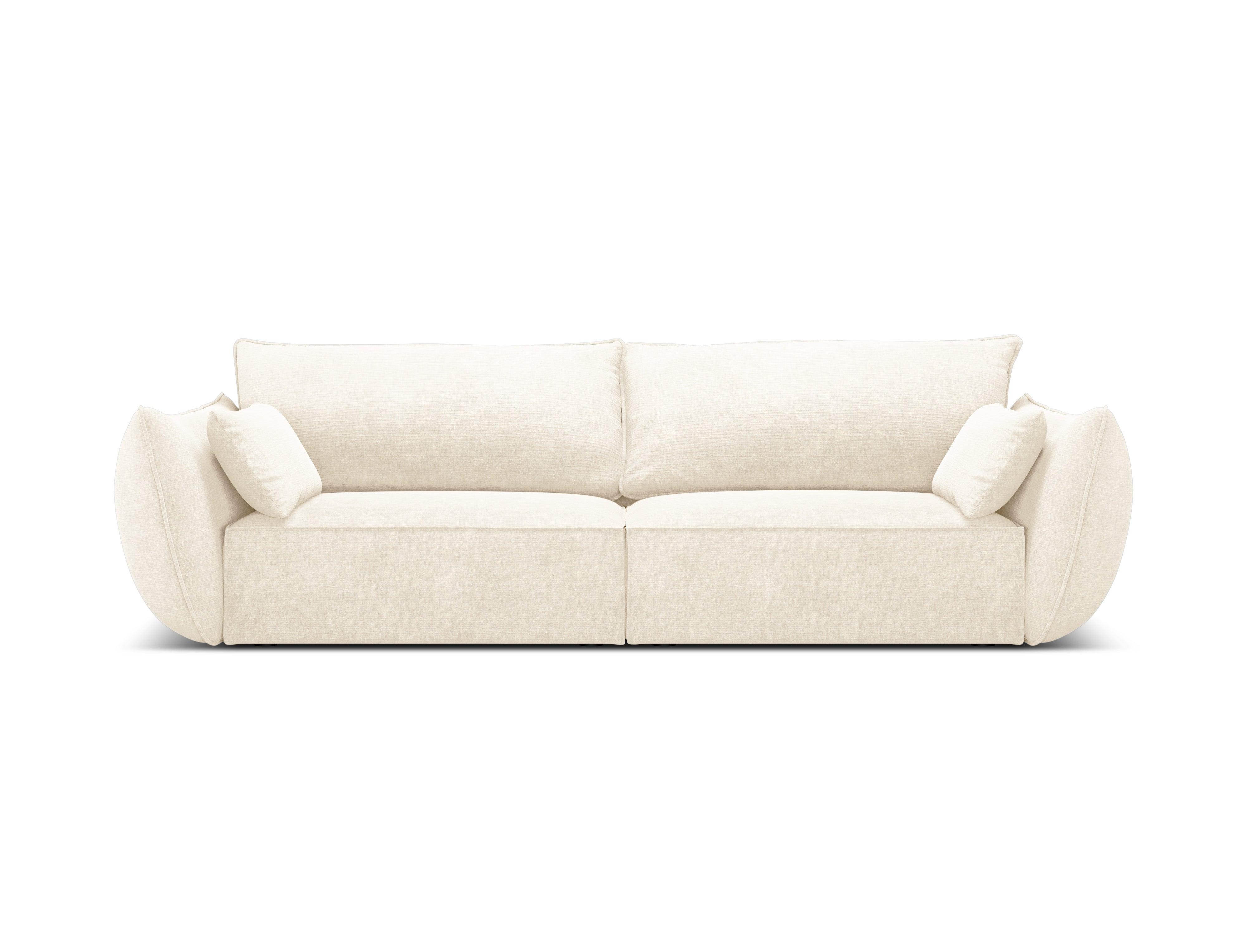 Sofa w tkaninie szenilowej 3-osobowa VANDA jasnobeżowy Mazzini Sofas    Eye on Design