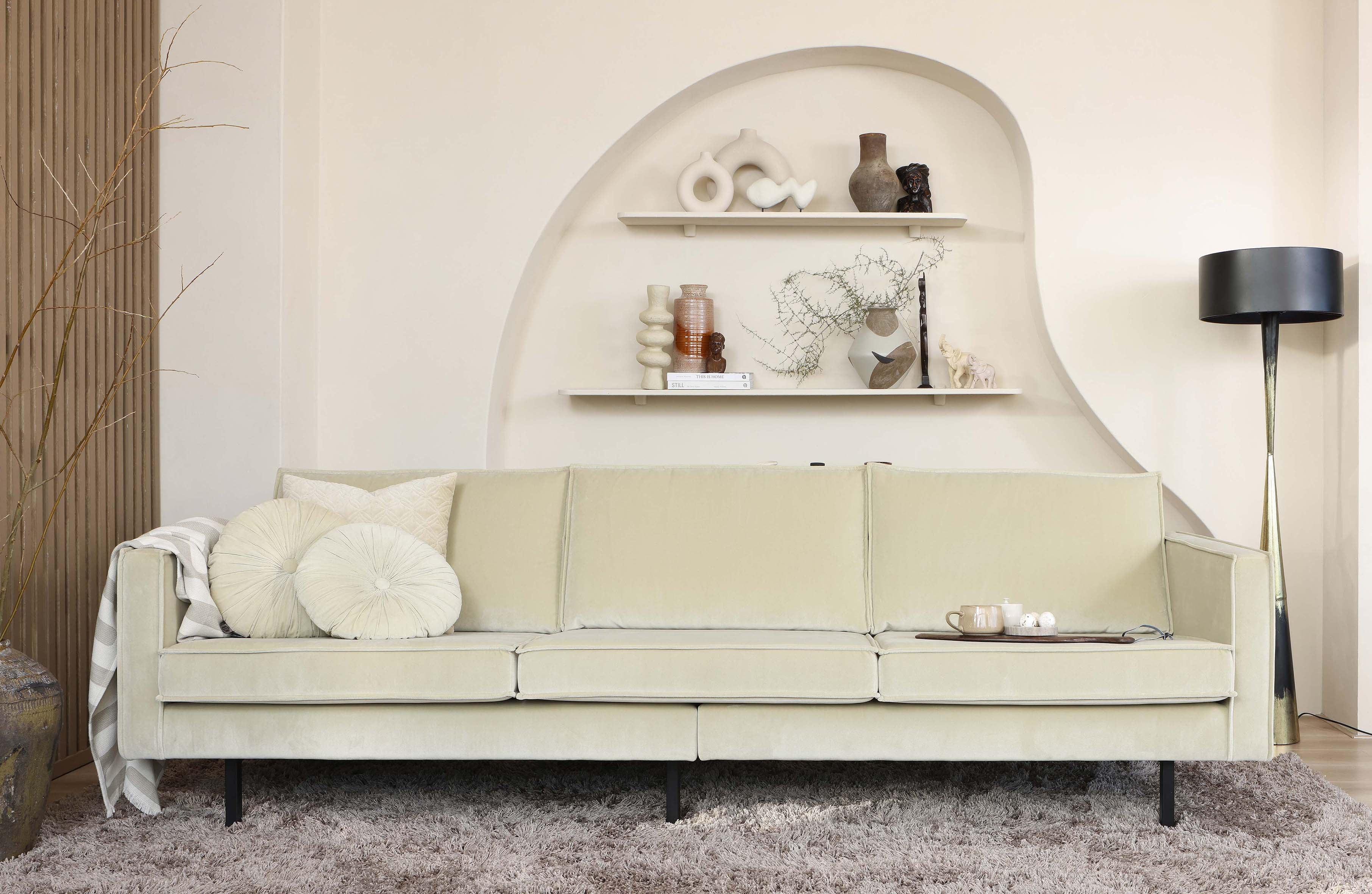 Sofa welurowa 3-osobowa RODEO szarozielony Be Pure    Eye on Design