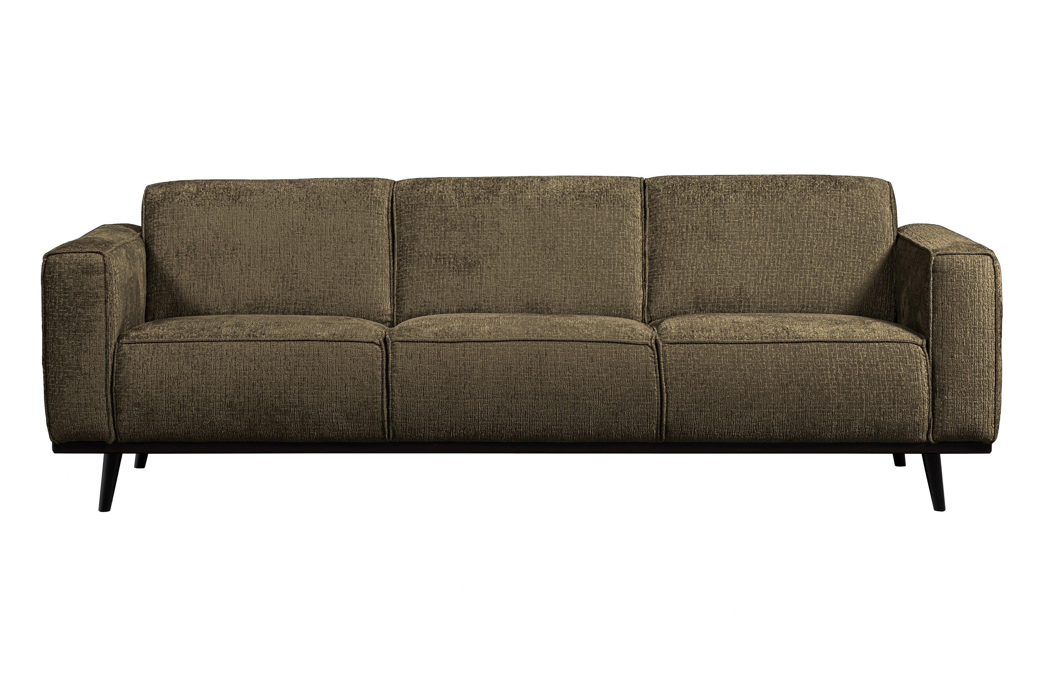 Sofa welurowa 3-osobowa STATEMENT STRUCTURE ciemnozielony Be Pure    Eye on Design