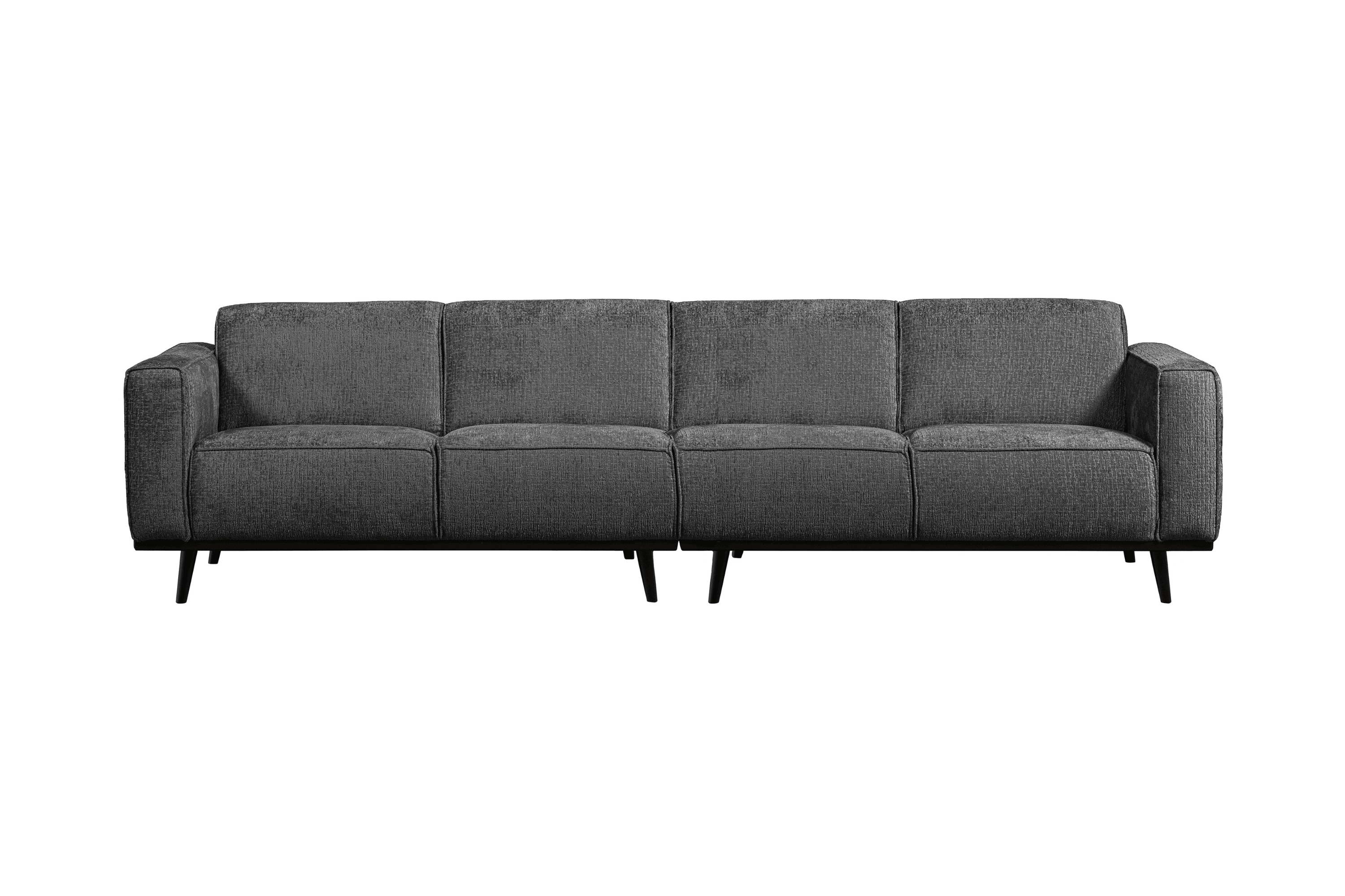 Sofa welurowa 4-osobowa STATEMENT STRUCTURE ciemnoszary Be Pure 280 cm   Eye on Design