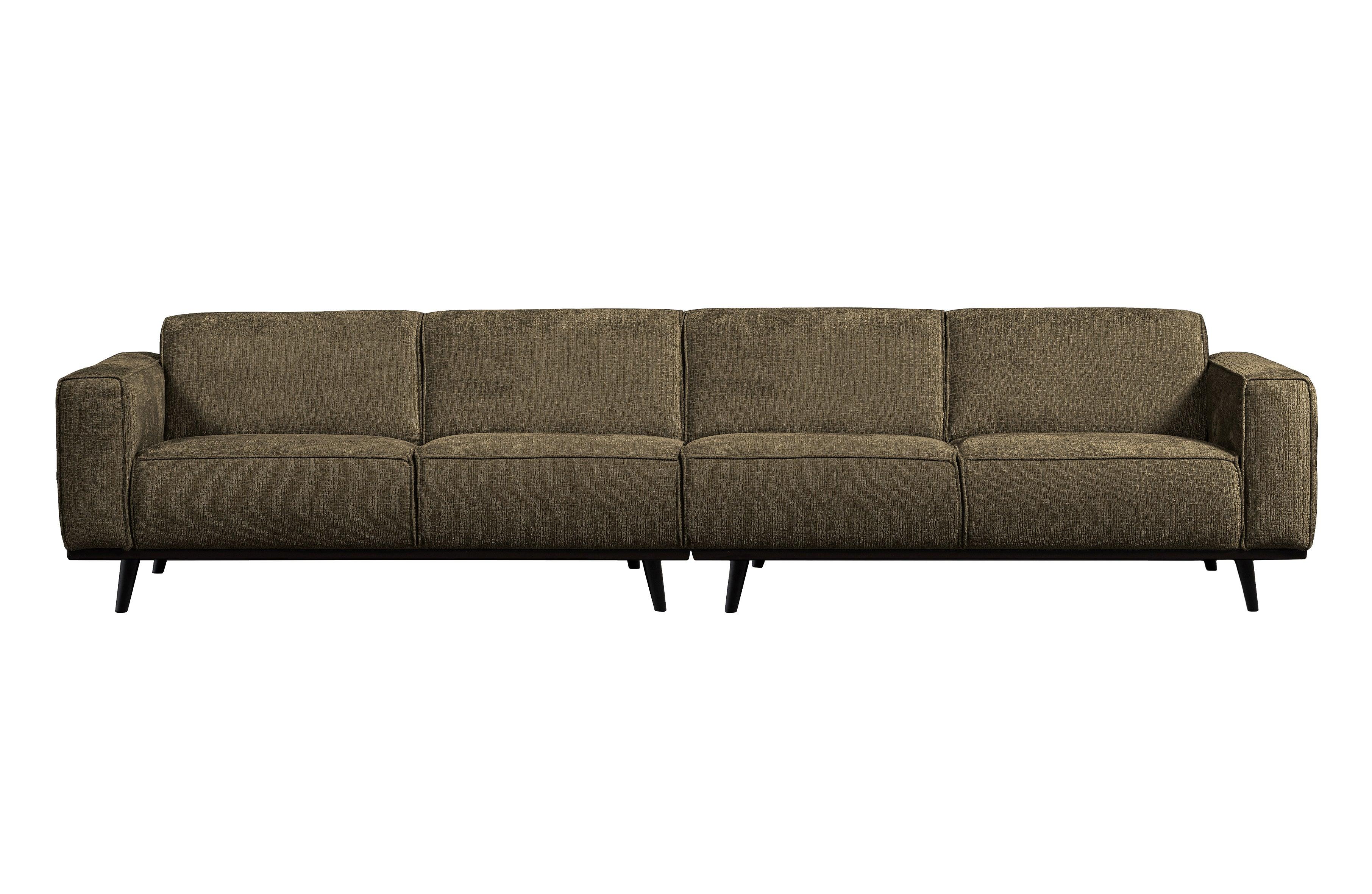 Sofa welurowa 4-osobowa STATEMENT STRUCTURE ciemnozielony Be Pure 372 cm   Eye on Design