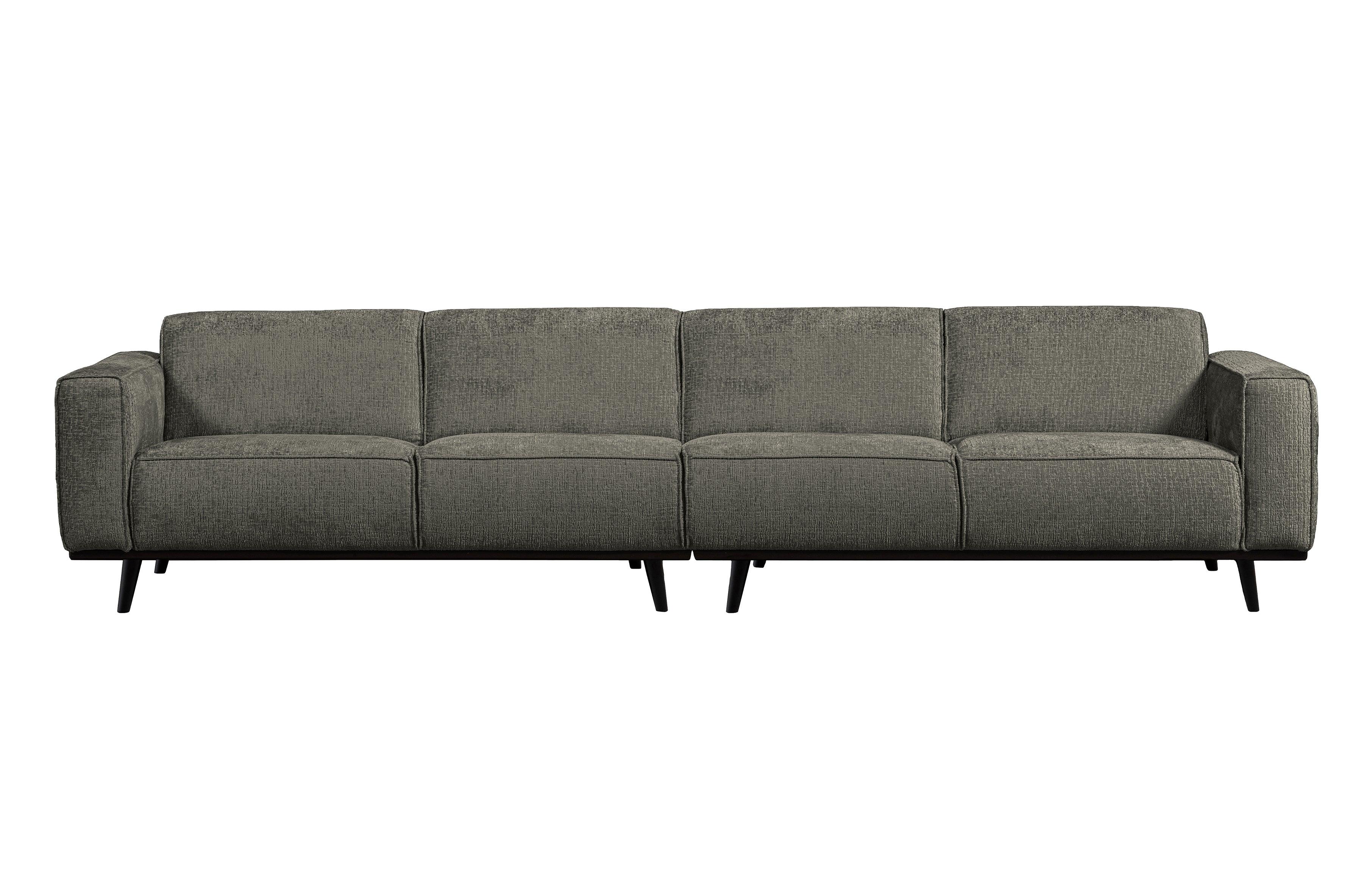 Sofa welurowa 4-osobowa STATEMENT STRUCTURE szarozielony Be Pure 372 cm   Eye on Design