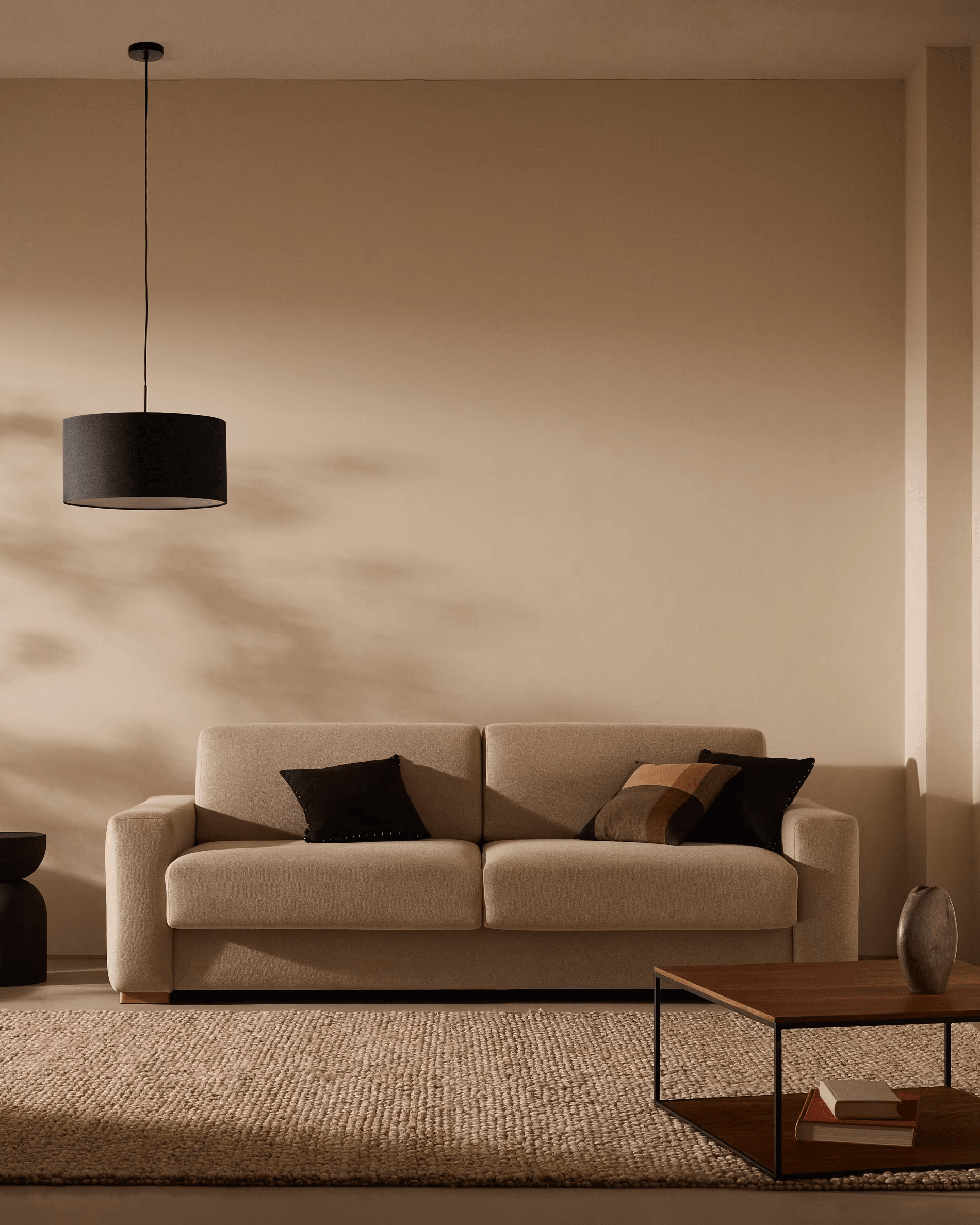 Sofa z funkcją spania ANLEY beżowy La Forma    Eye on Design