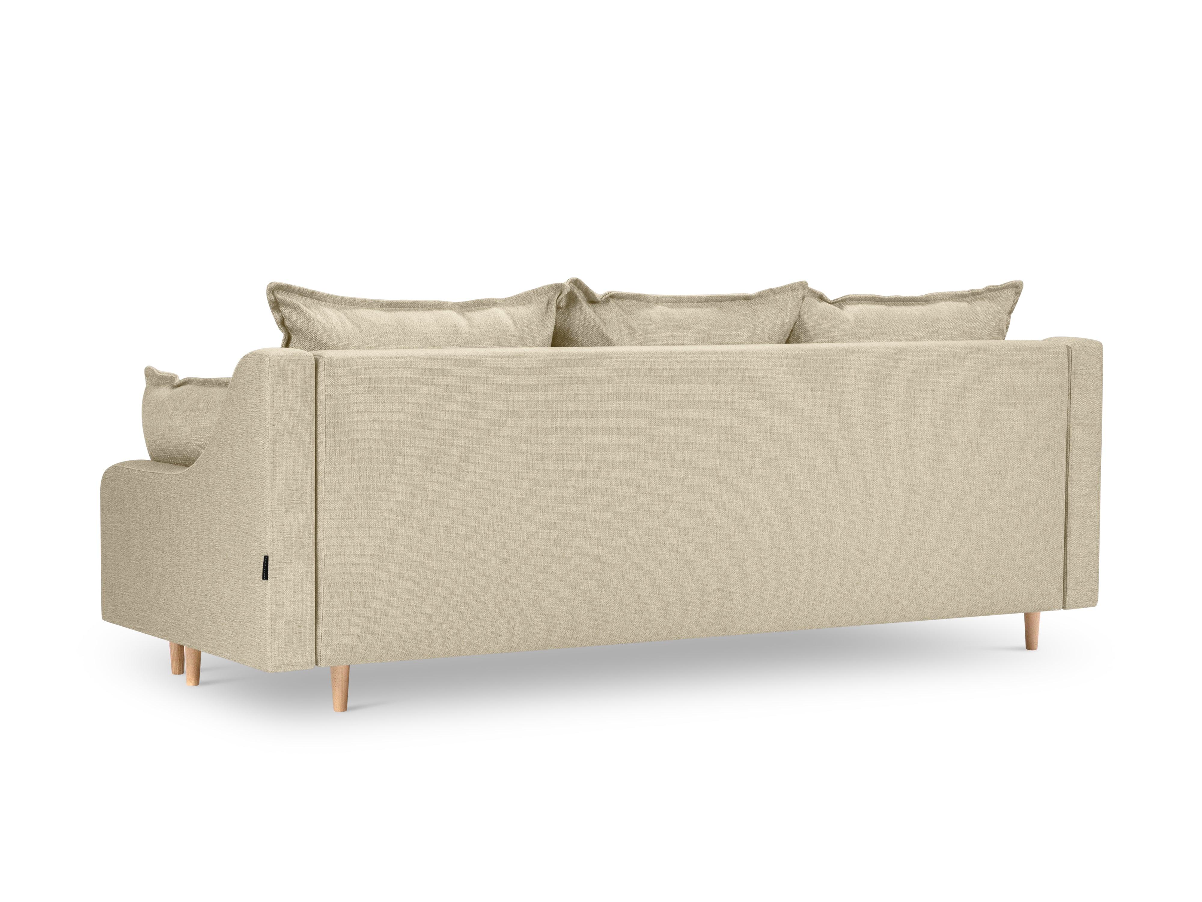 Sofa z funkcją spania FREESIA beżowy z drewnianą podstawą Mazzini Sofas    Eye on Design